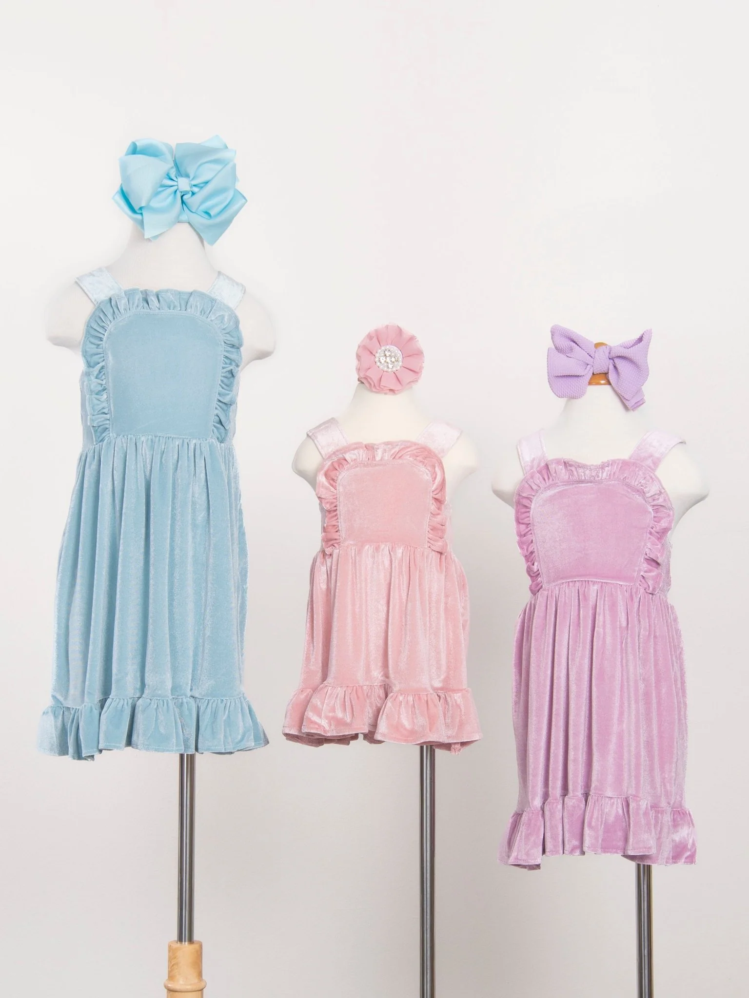Lavender Velvet Ruffle Dress - Image 3