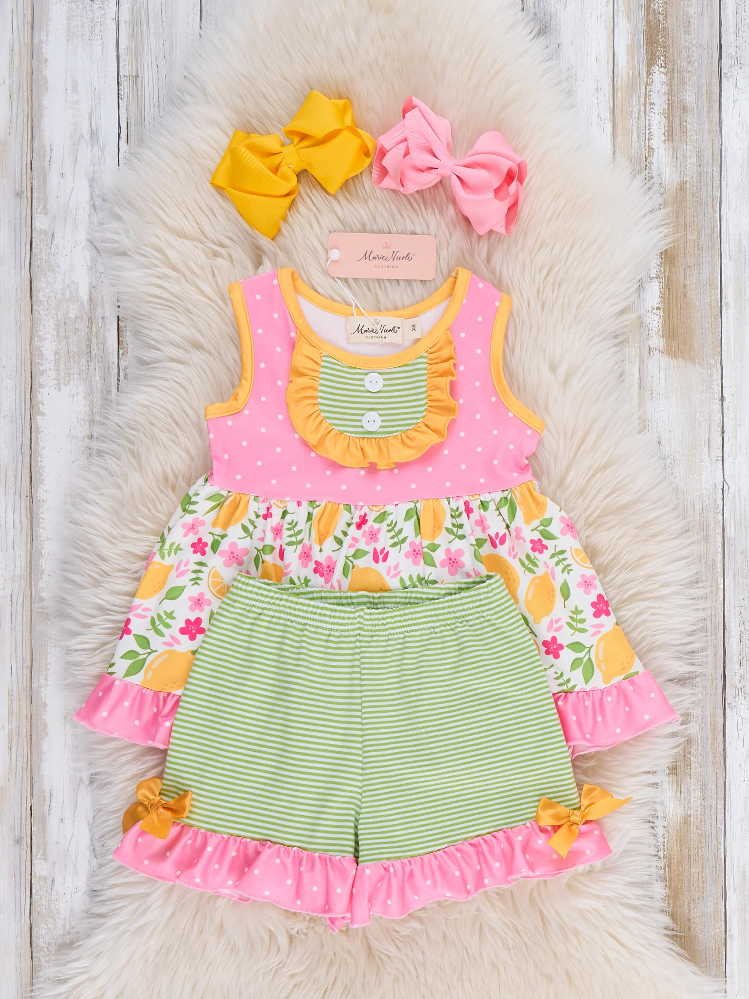 Lemon Blossom Breeze Ruffle Outfit - Image 4
