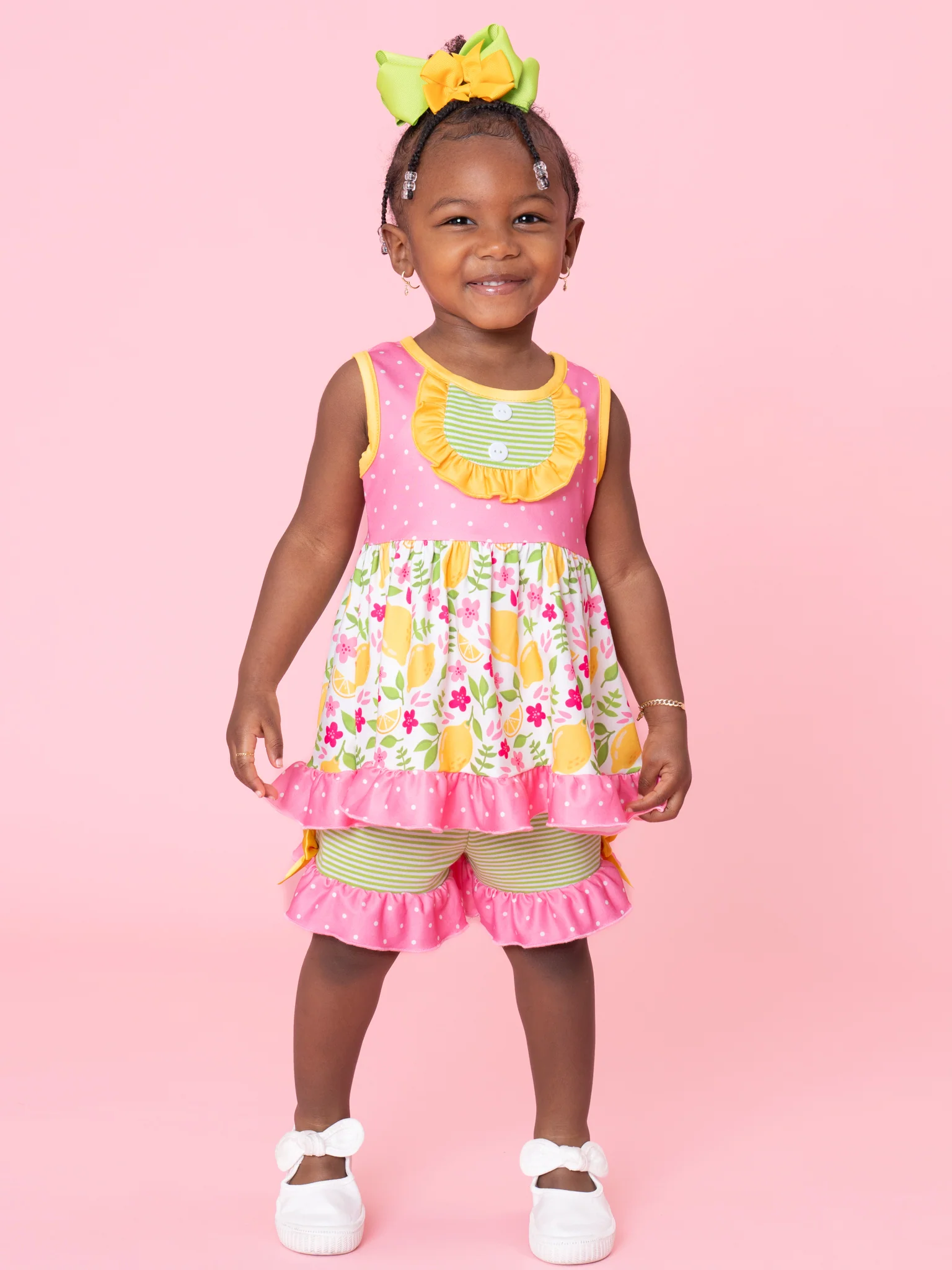 Lemon Blossom Breeze Ruffle Outfit - Image 6