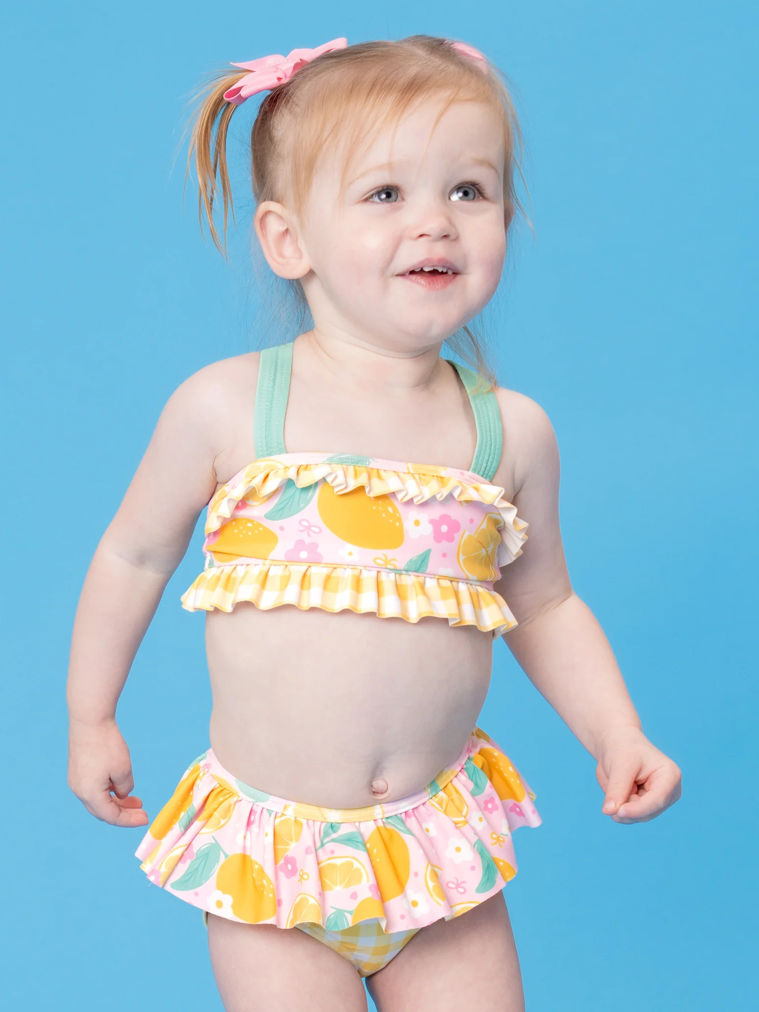 Lemon Grove Splash Ruffle Swimsuit