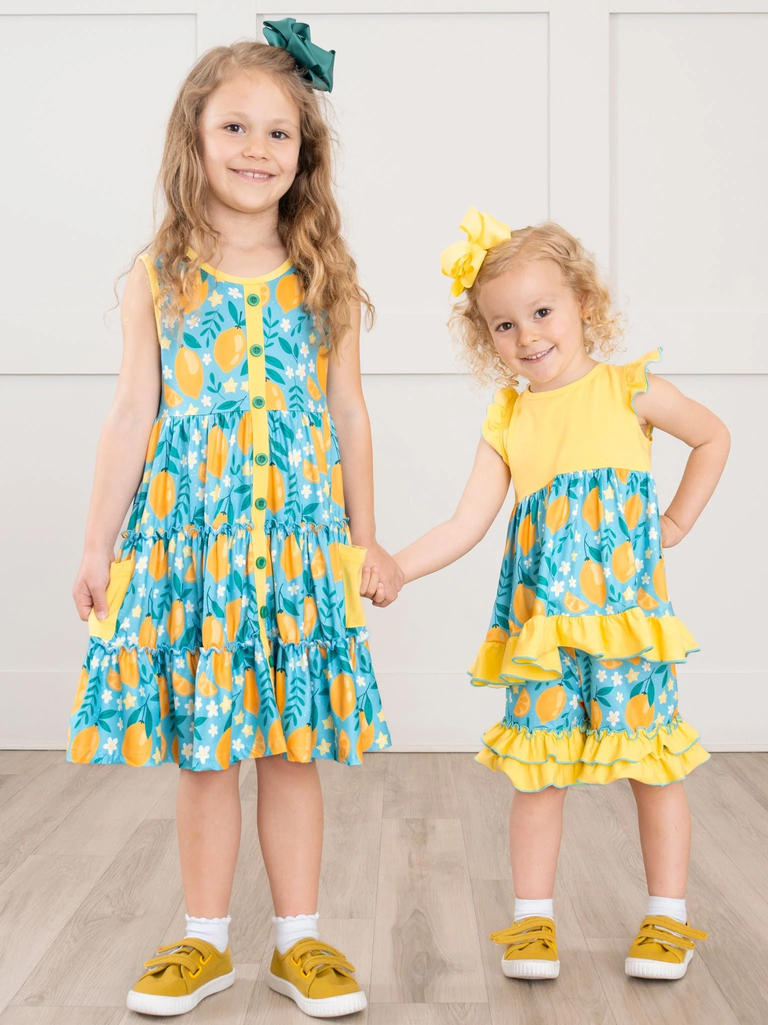 Lemon Slices Tiered Ruffle Dress - Image 3