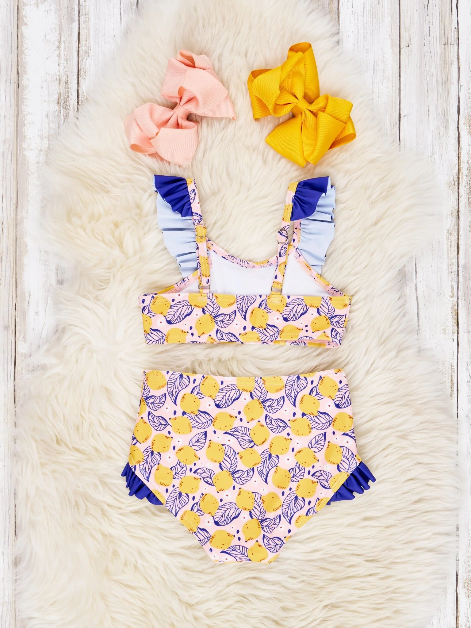 Lemons Ruffle Swimsuit - Image 2