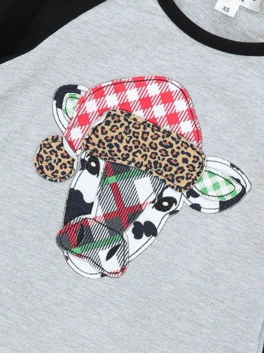 Festive Leopard Cow Bell Bottom Outfit - Image 3