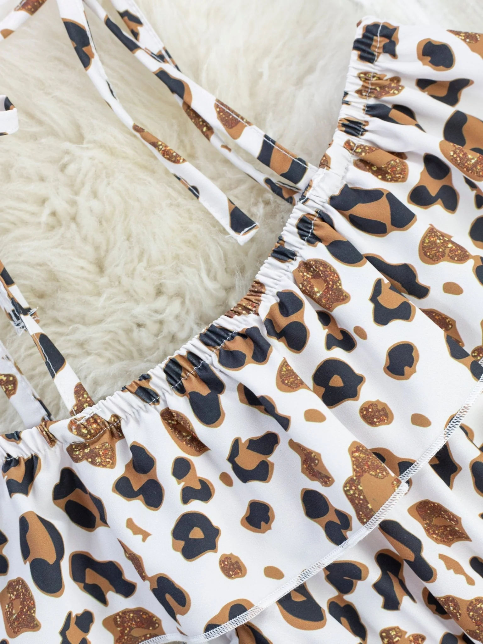 Leopard High-Low Ruffle Jumpsuit - Image 2