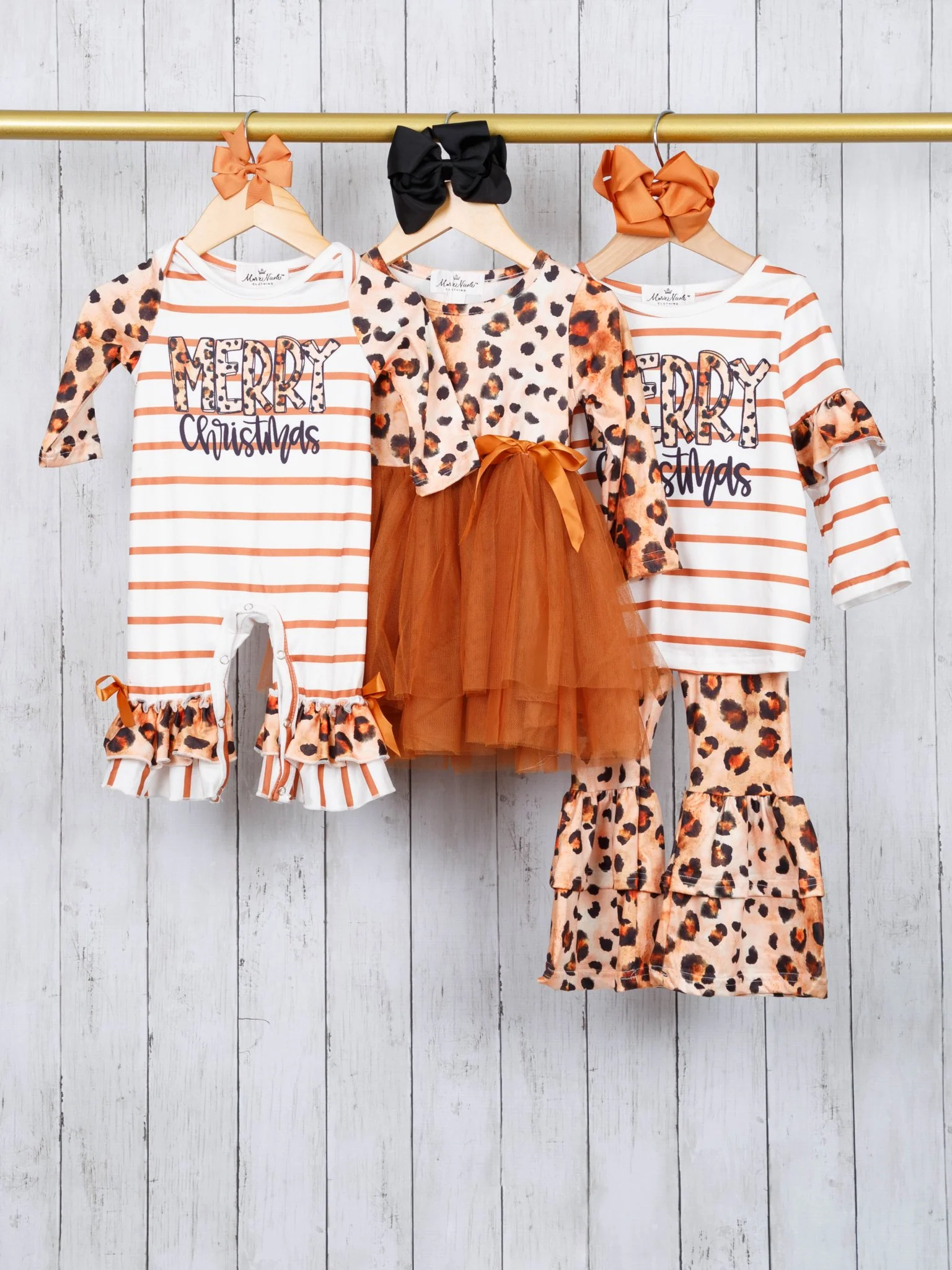 Leopard "Merry Christmas" Ruffle Outfit - Image 3