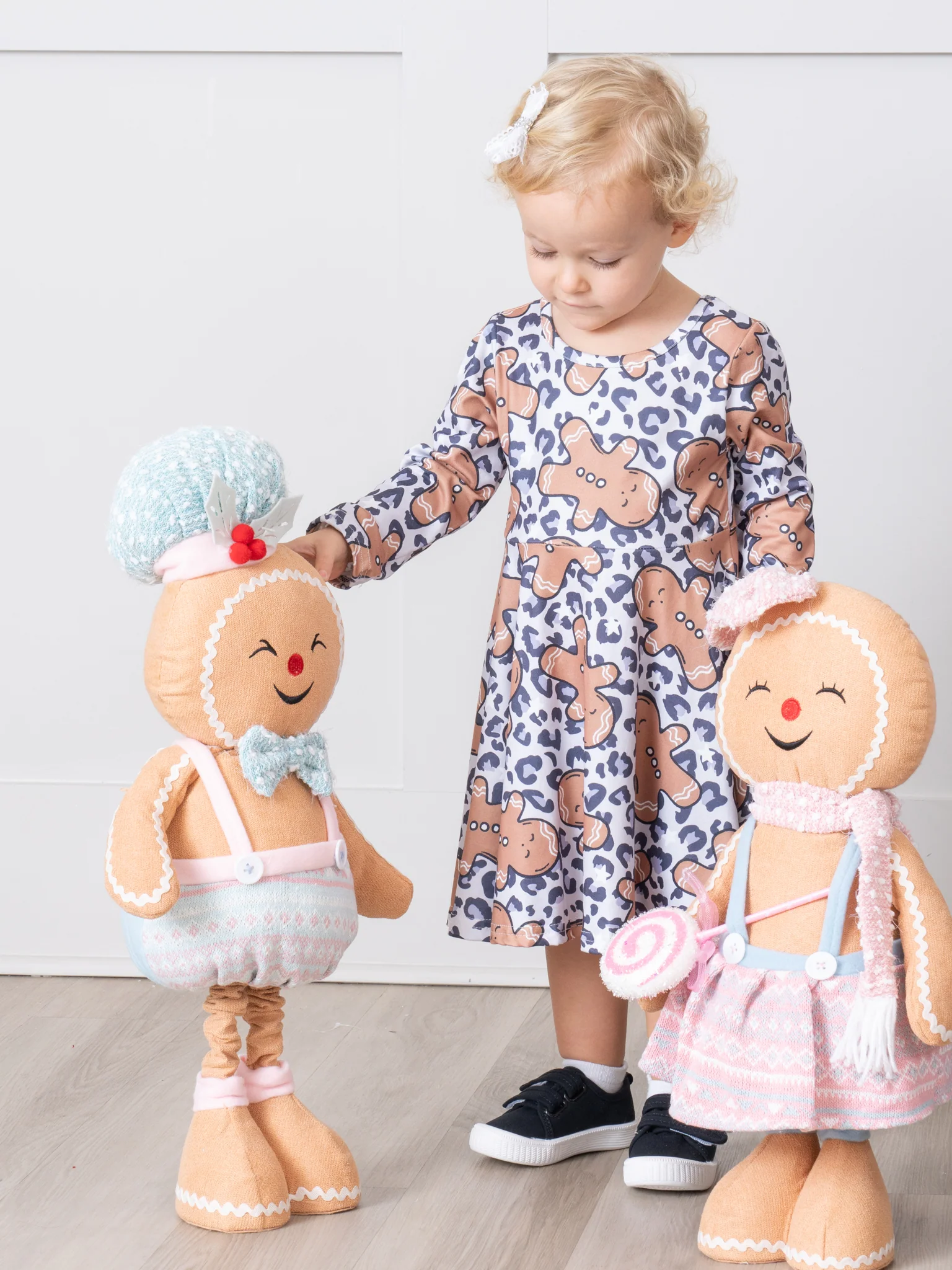 Leopard Print Gingerbread Cookies Swing Dress - Image 3