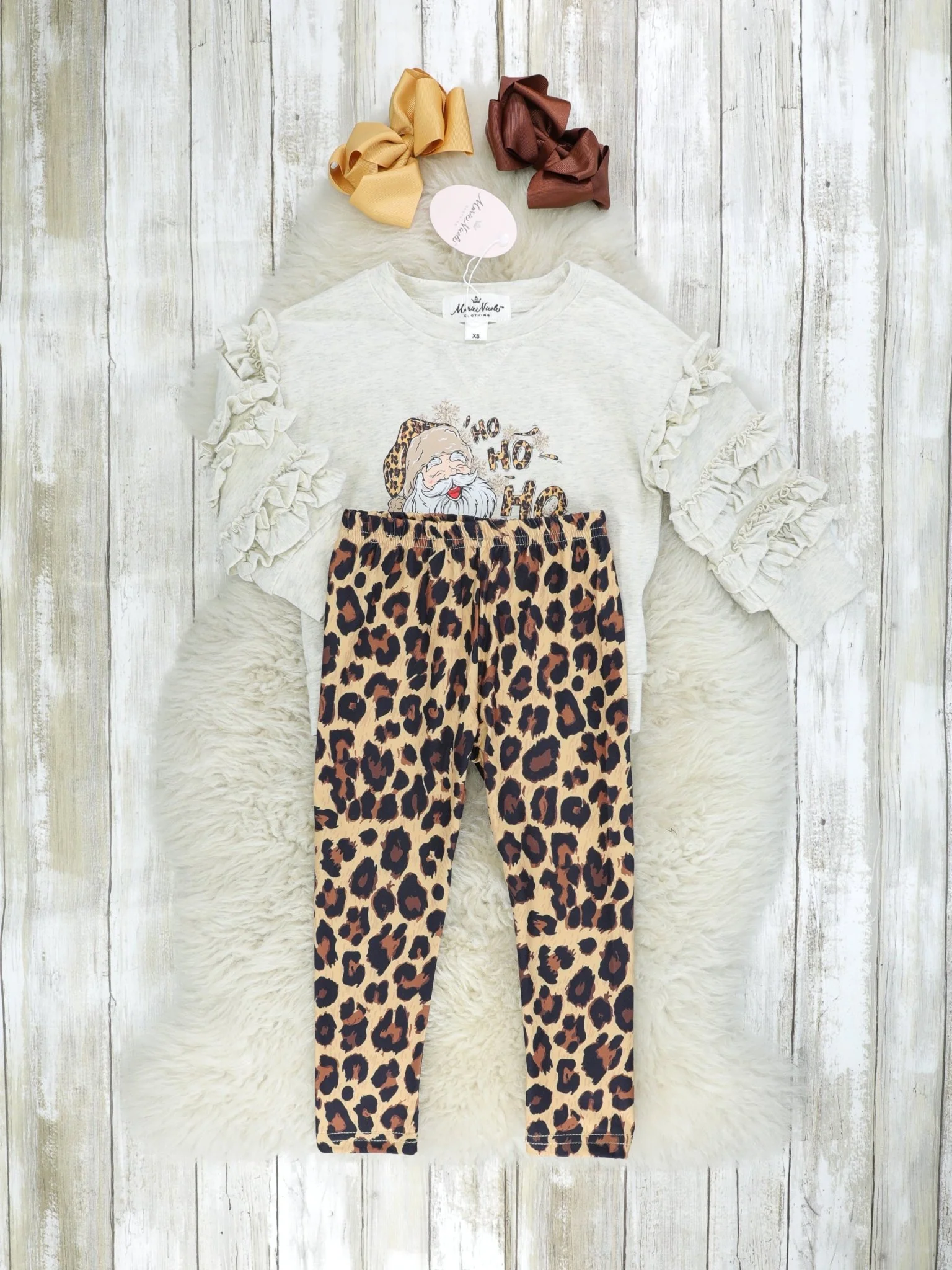 Leopard Santa Ruffle Outfit - Image 2