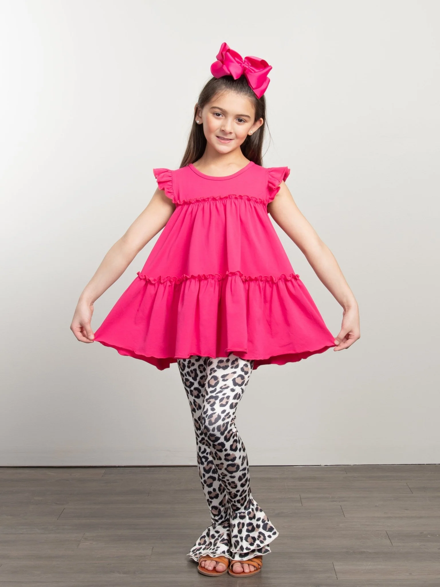 Leopard Tiered Bell Bottoms - Image 3