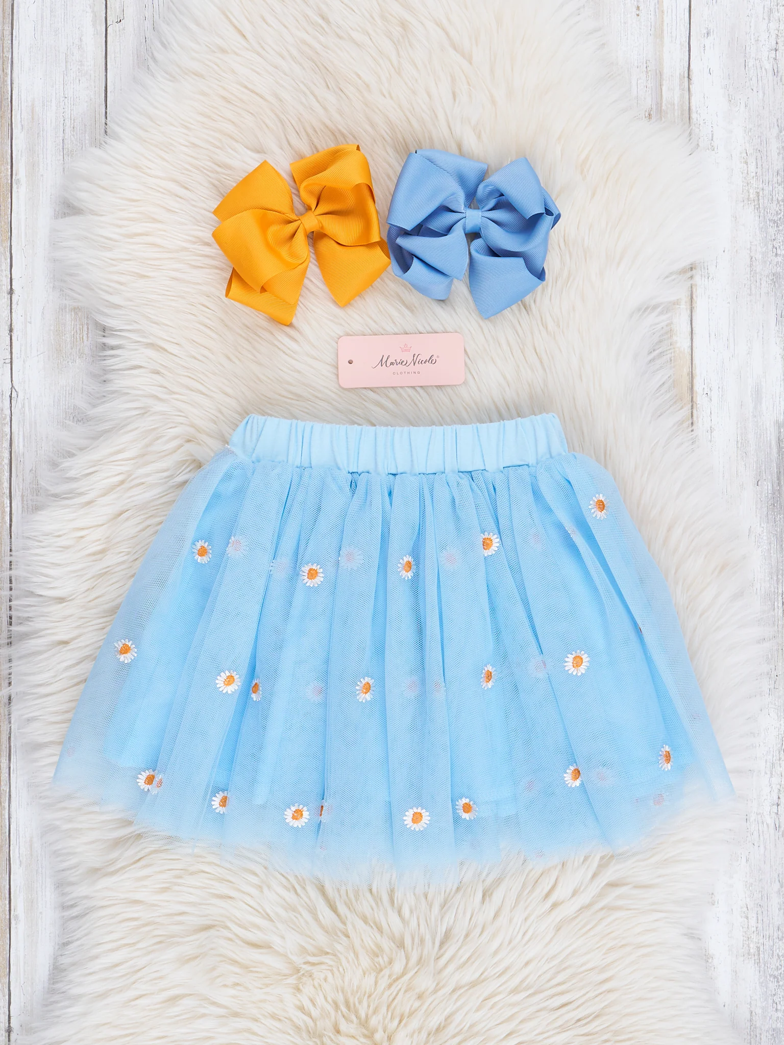 Light Blue Nice Daisy Outfit w/ Tulle Skirt - Image 4