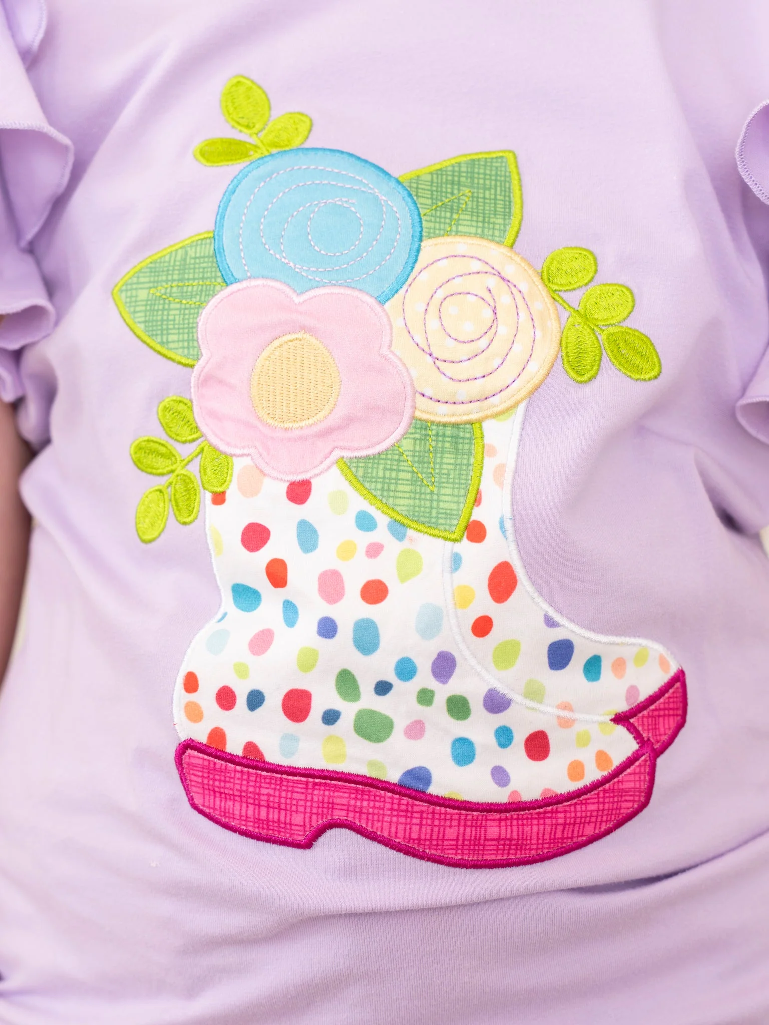 Lilac Confetti Cowgirl Outfit w/ Skirt - Image 6