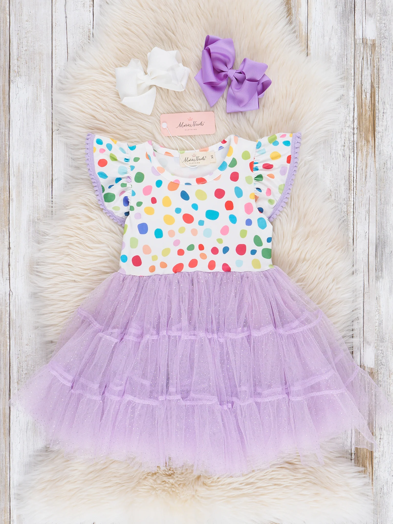 Lilac Confetti Cowgirl Tulle Dress