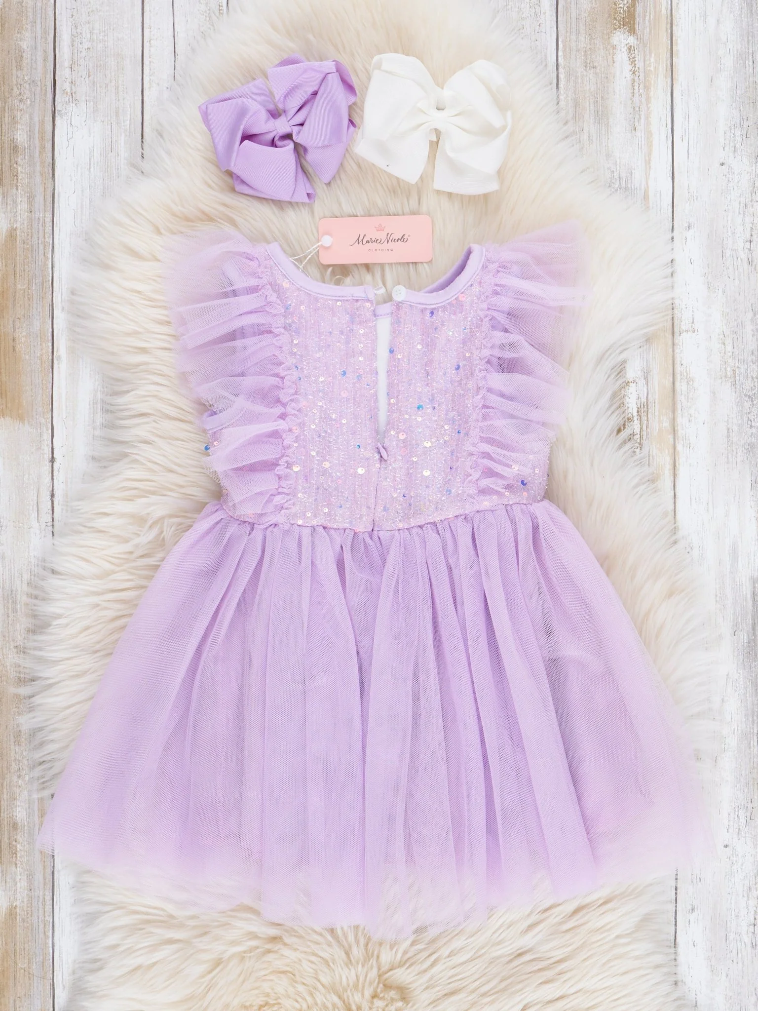 Lilac Flutter Tulle Dress - Image 3