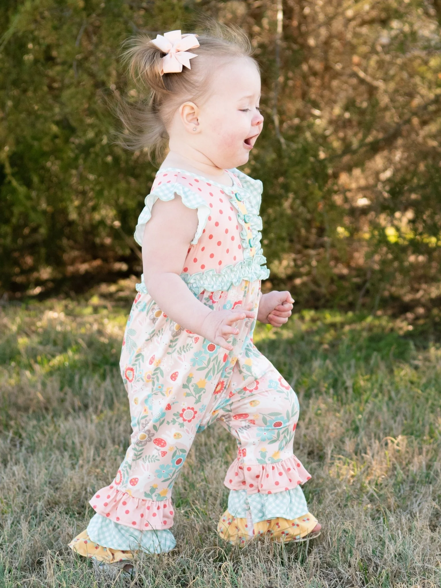 Lilly Belle Cottontail Ruffle Romper - Image 3