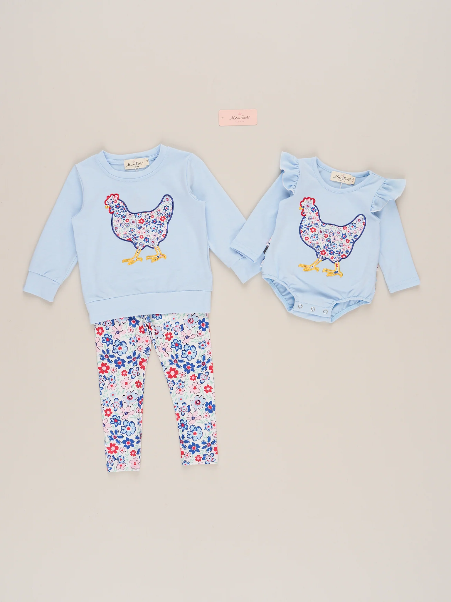 Little Chick Floral Ruffle Bubble Romper - Image 4