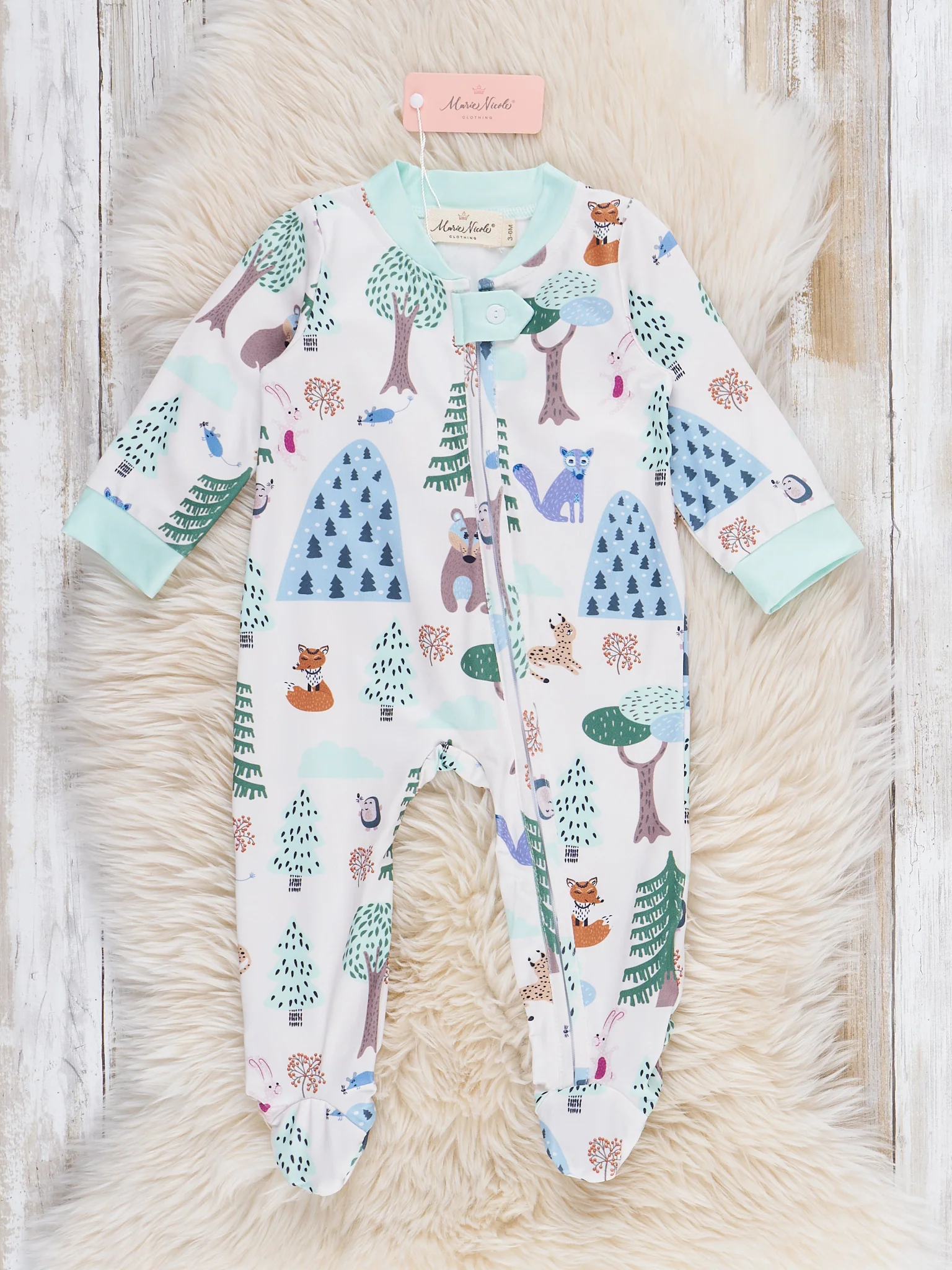 Little Explorer Forest Footed Sleeper Pajamas