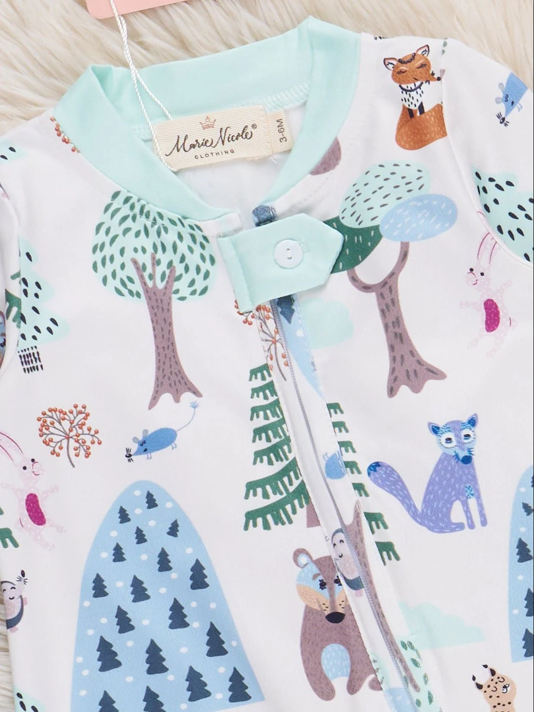 Little Explorer Forest Footed Sleeper Pajamas - Image 2