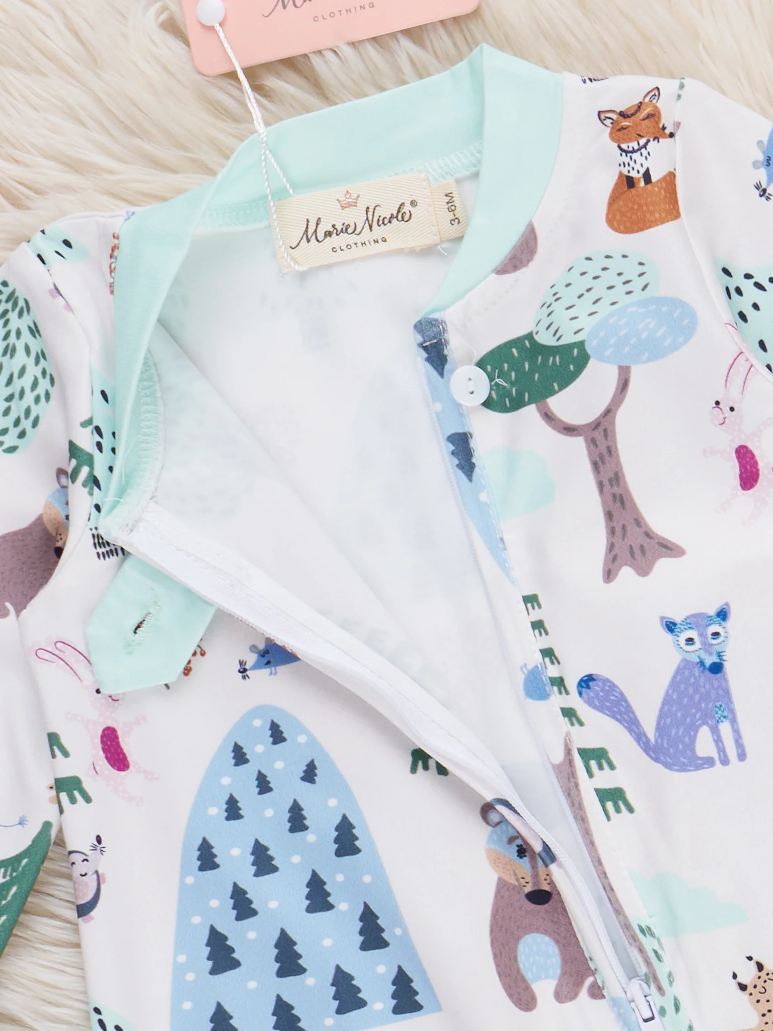 Little Explorer Forest Footed Sleeper Pajamas - Image 3