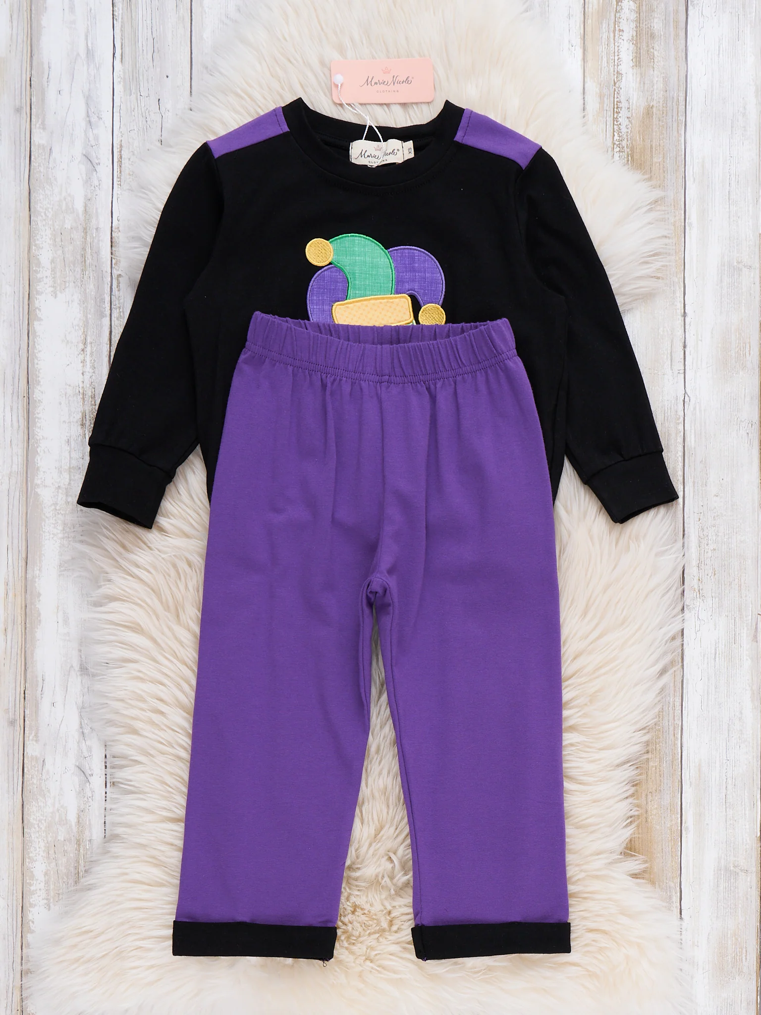 Little Jester Alligator Embroidered Outfit - Image 4