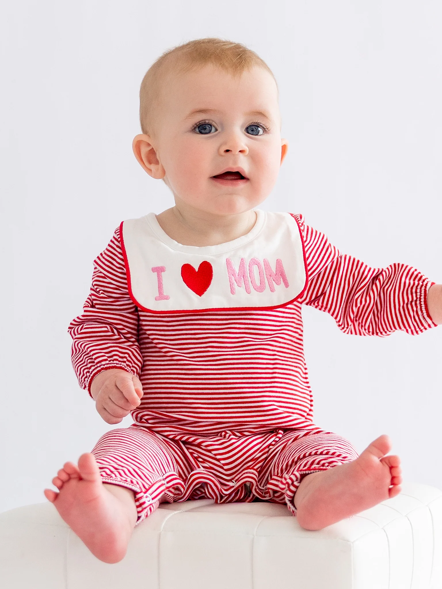 Little Love for Mom Embroidered Romper