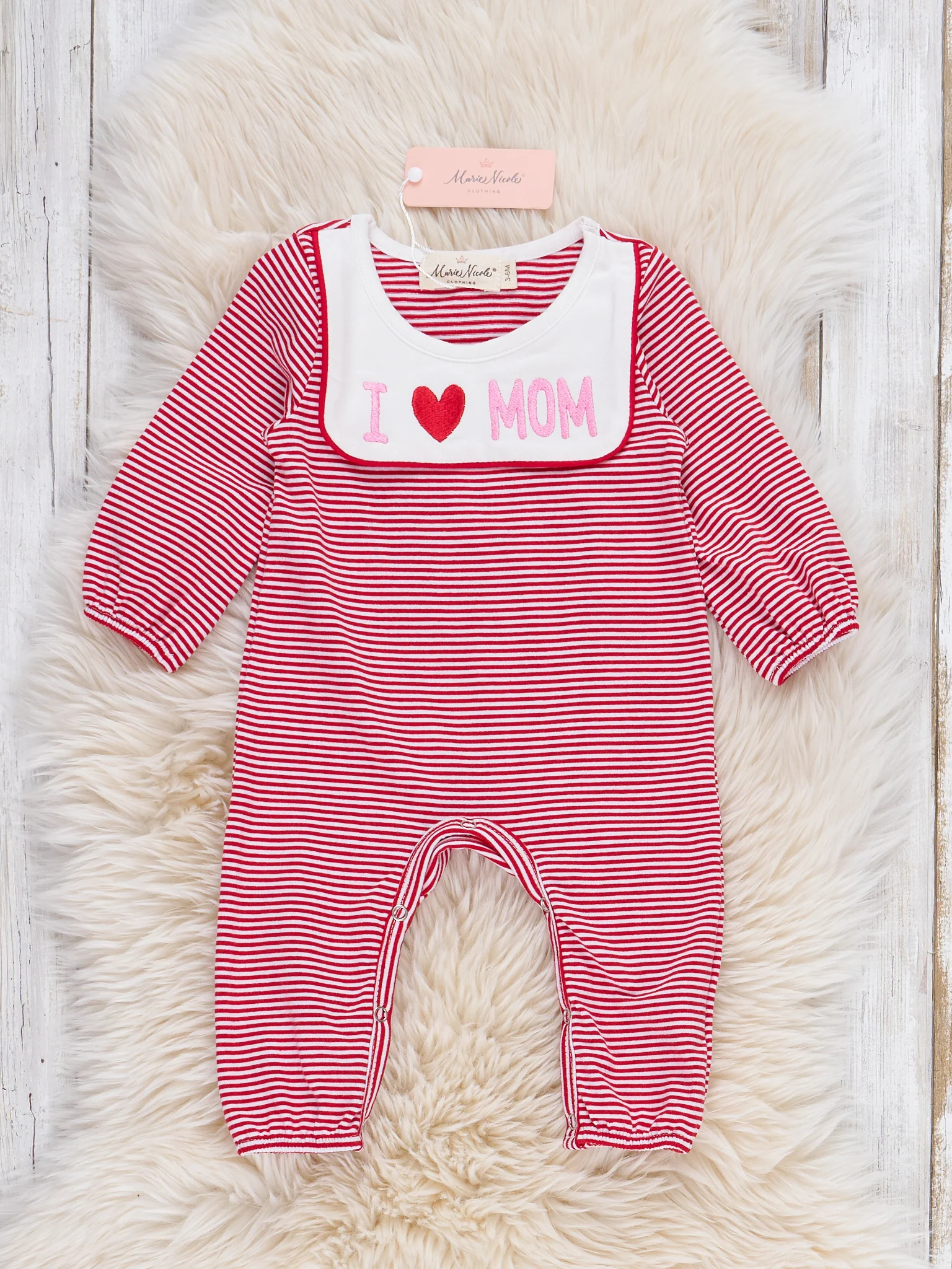 Little Love for Mom Embroidered Romper - Image 2