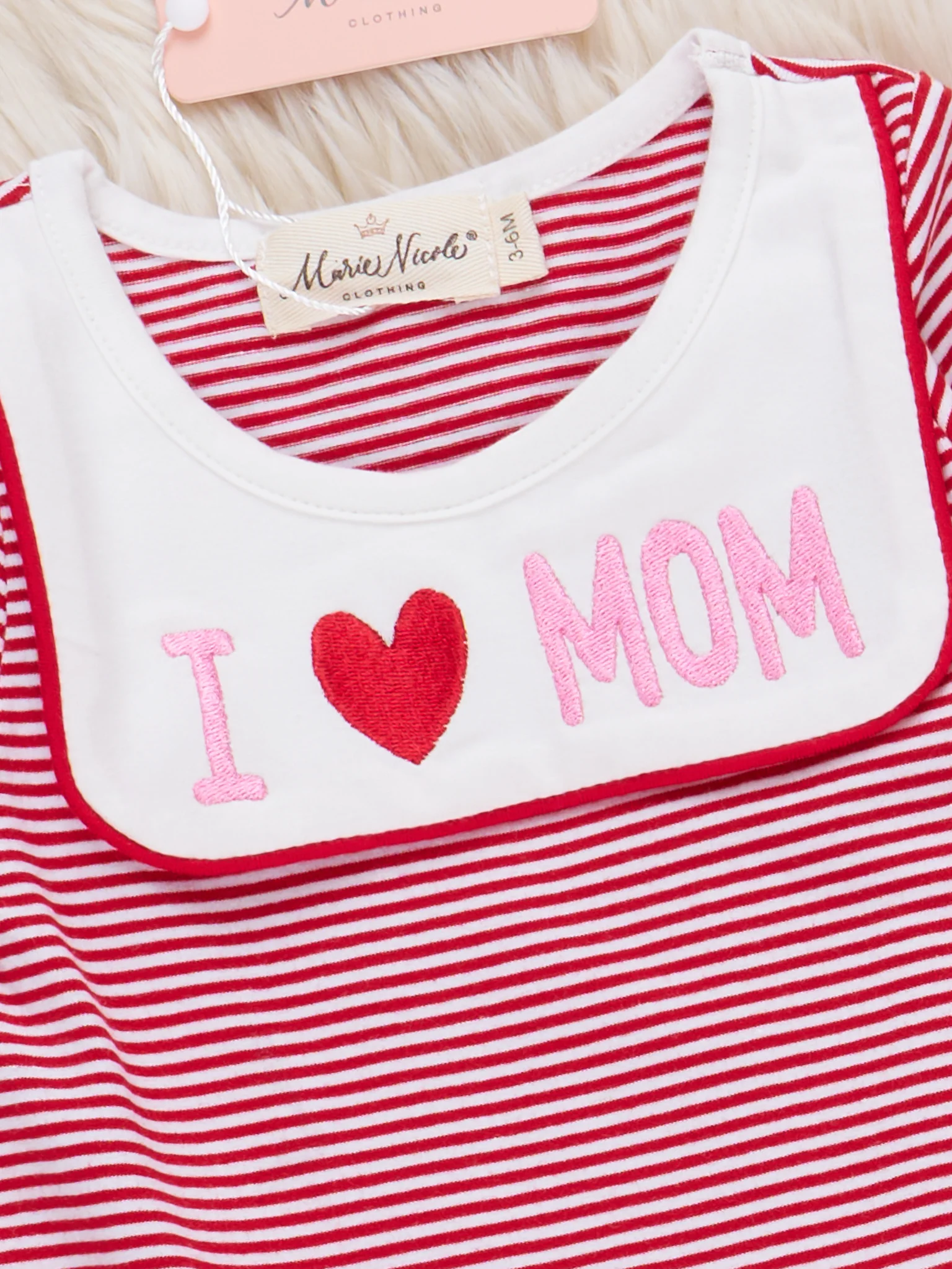 Little Love for Mom Embroidered Romper - Image 3