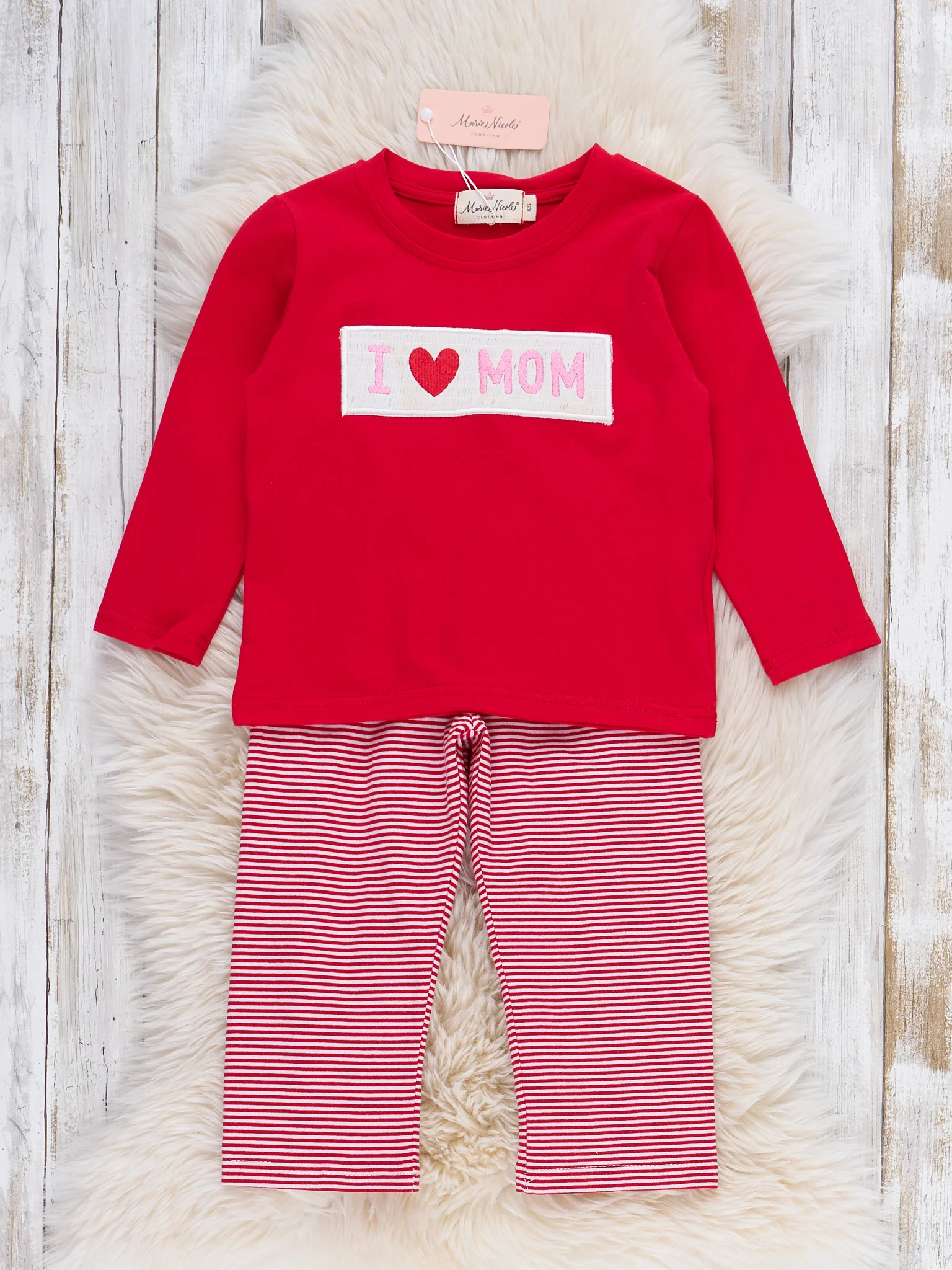 Little Love for Mom Smocked Outfit