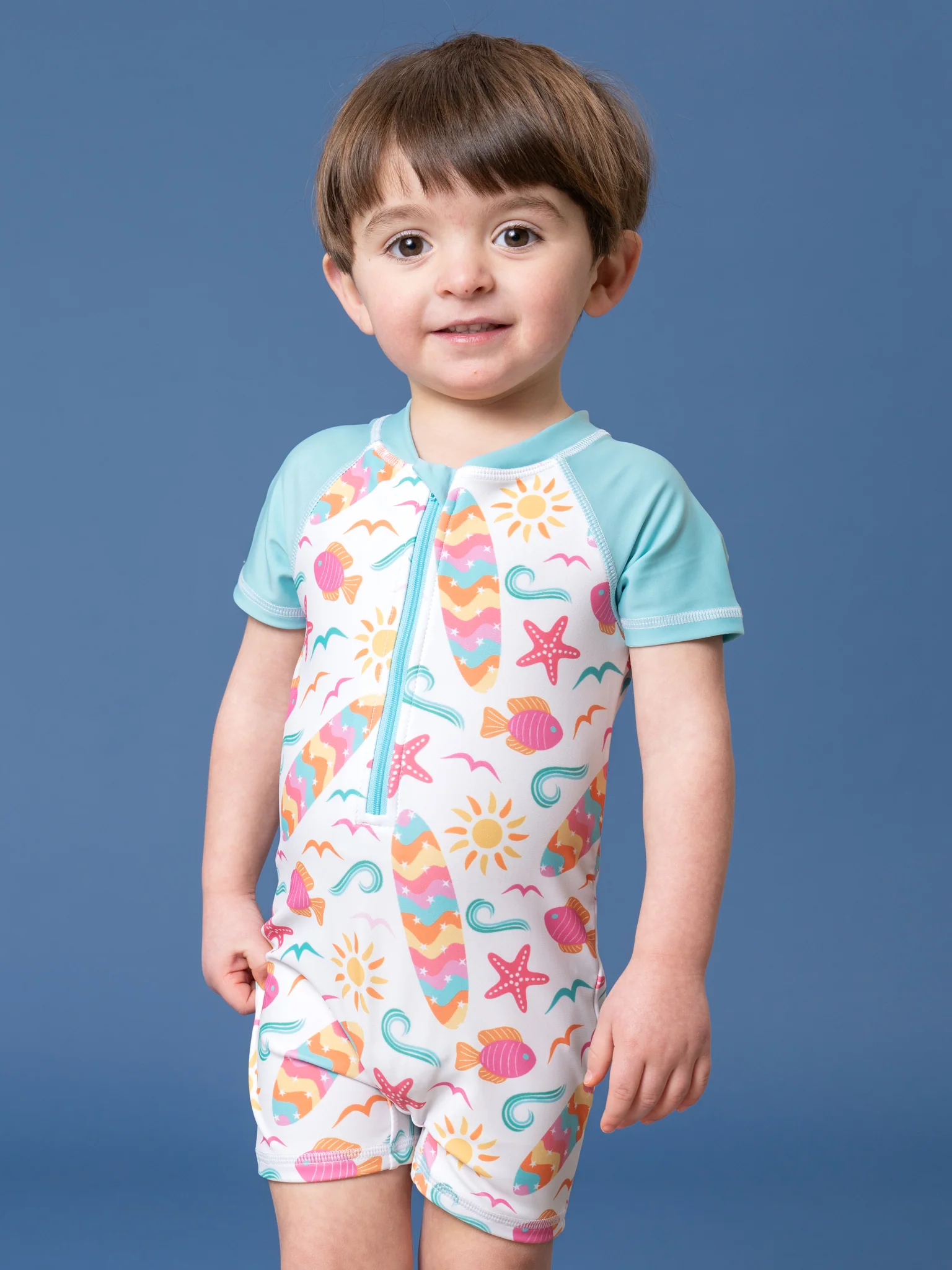 Little Wave Rider Zipper Rashguard