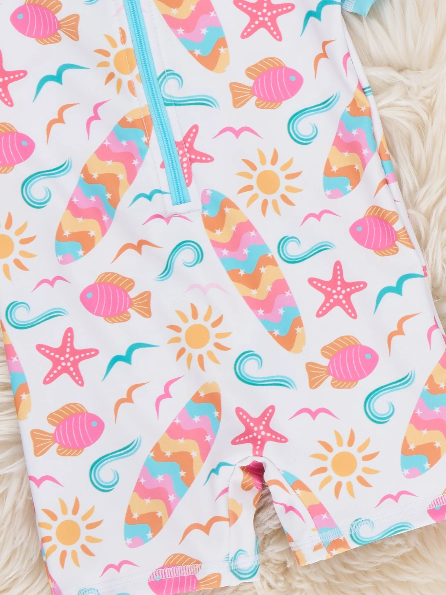 Little Wave Rider Zipper Rashguard - Image 3