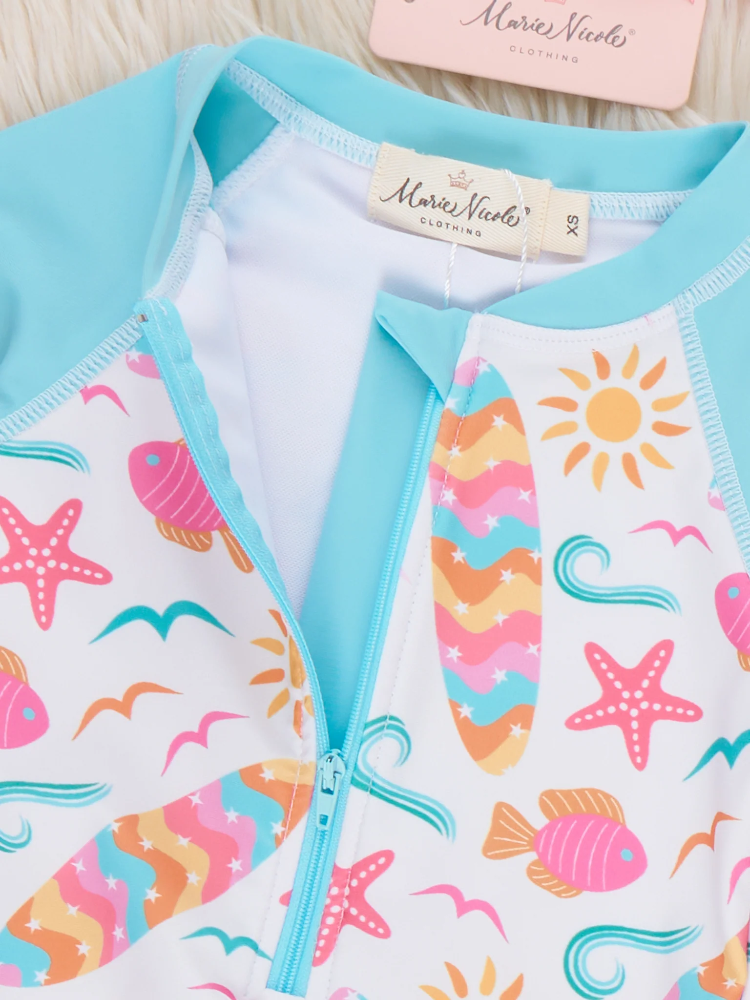 Little Wave Rider Zipper Rashguard - Image 4
