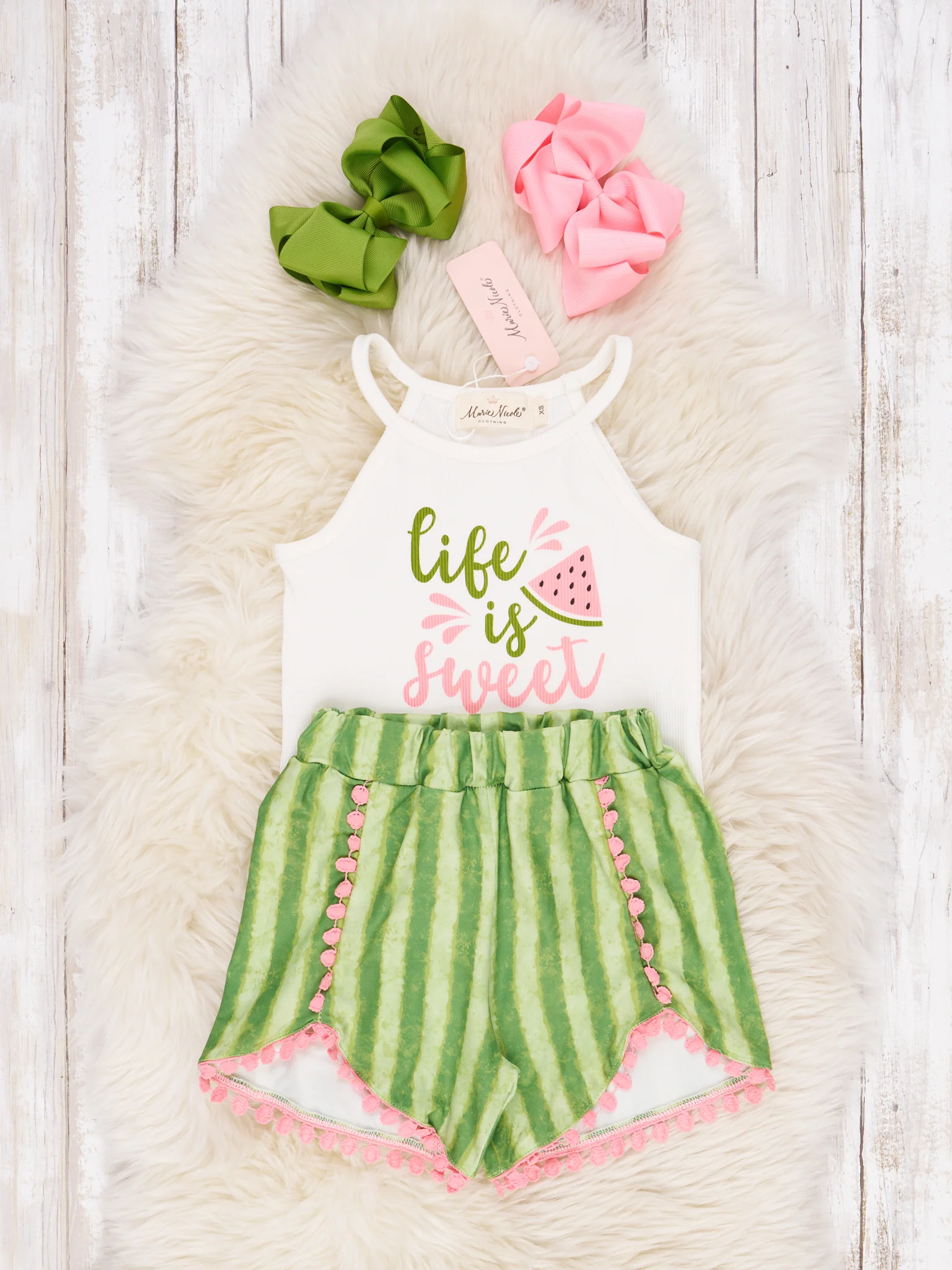 "Life Is Sweet" Watermelon Outfit - Image 2
