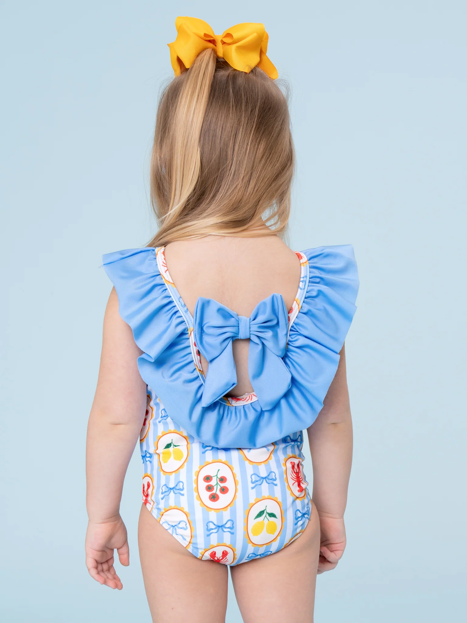 Lobster Lemon Bow Ruffle Swimsuit - Image 2