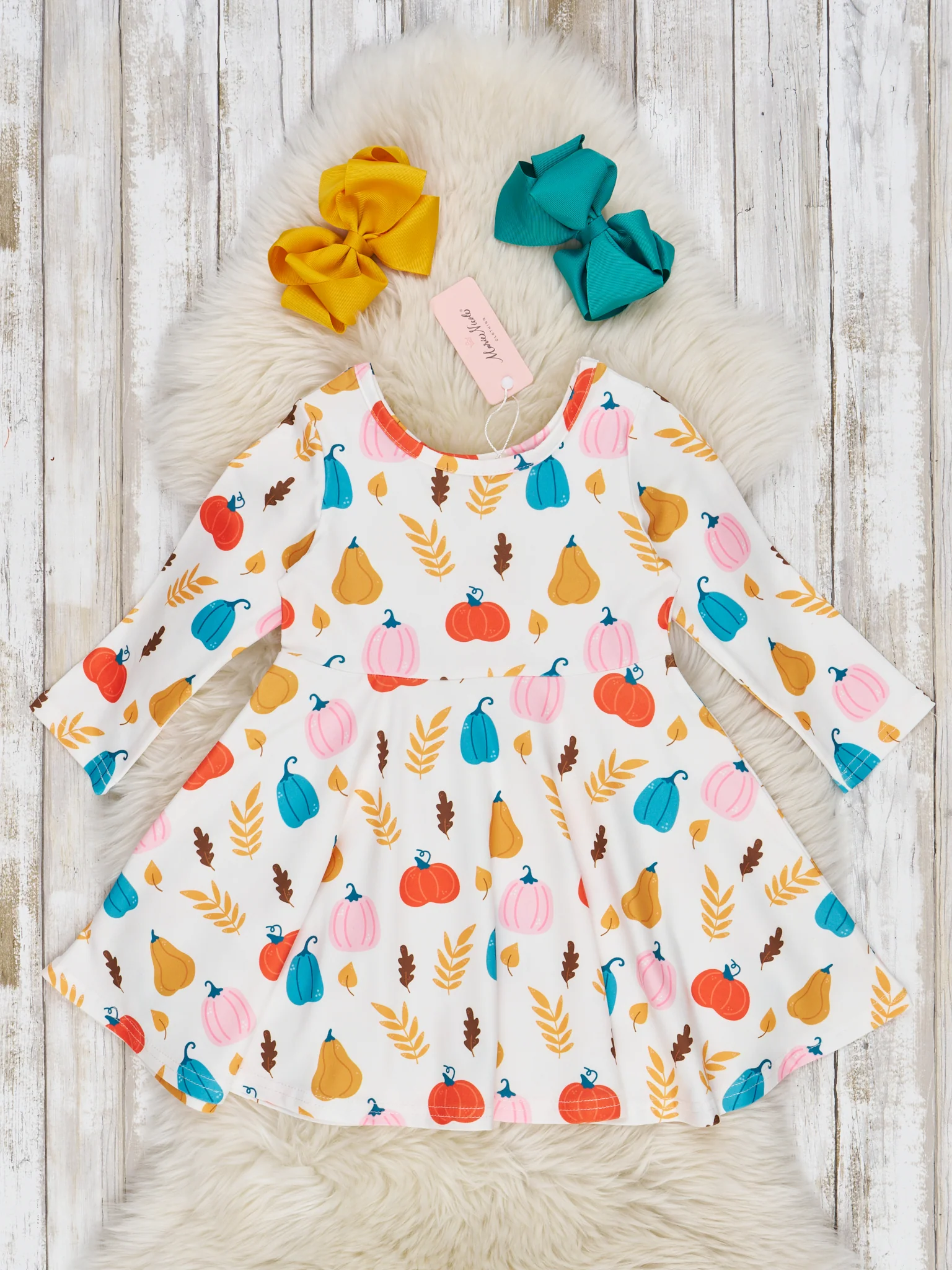 Long Sleeve Autumn Florals Dresses - Image 2