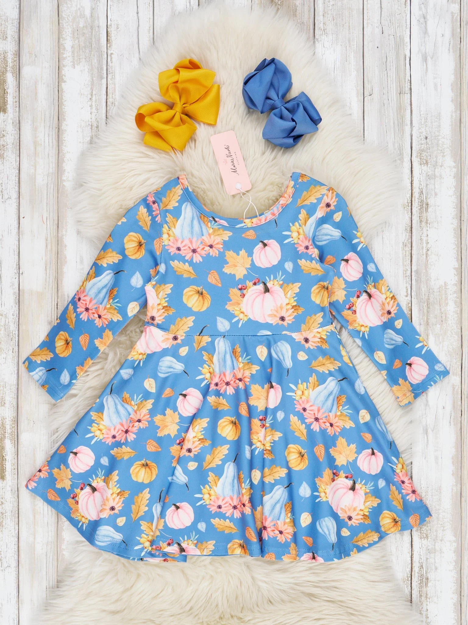 Long Sleeve Autumn Florals Dresses - Image 5