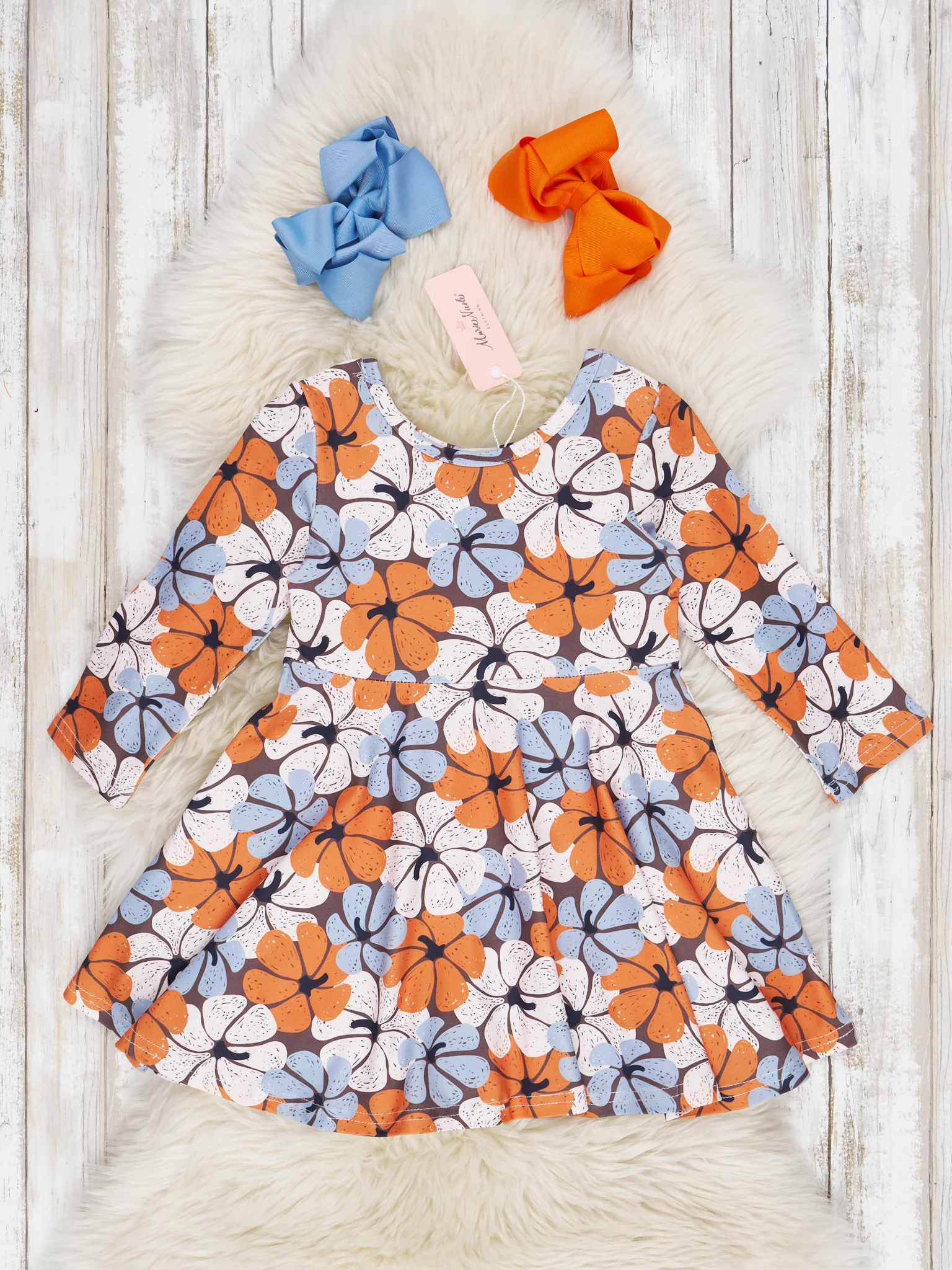 Long Sleeve Autumn Florals Dresses - Image 6
