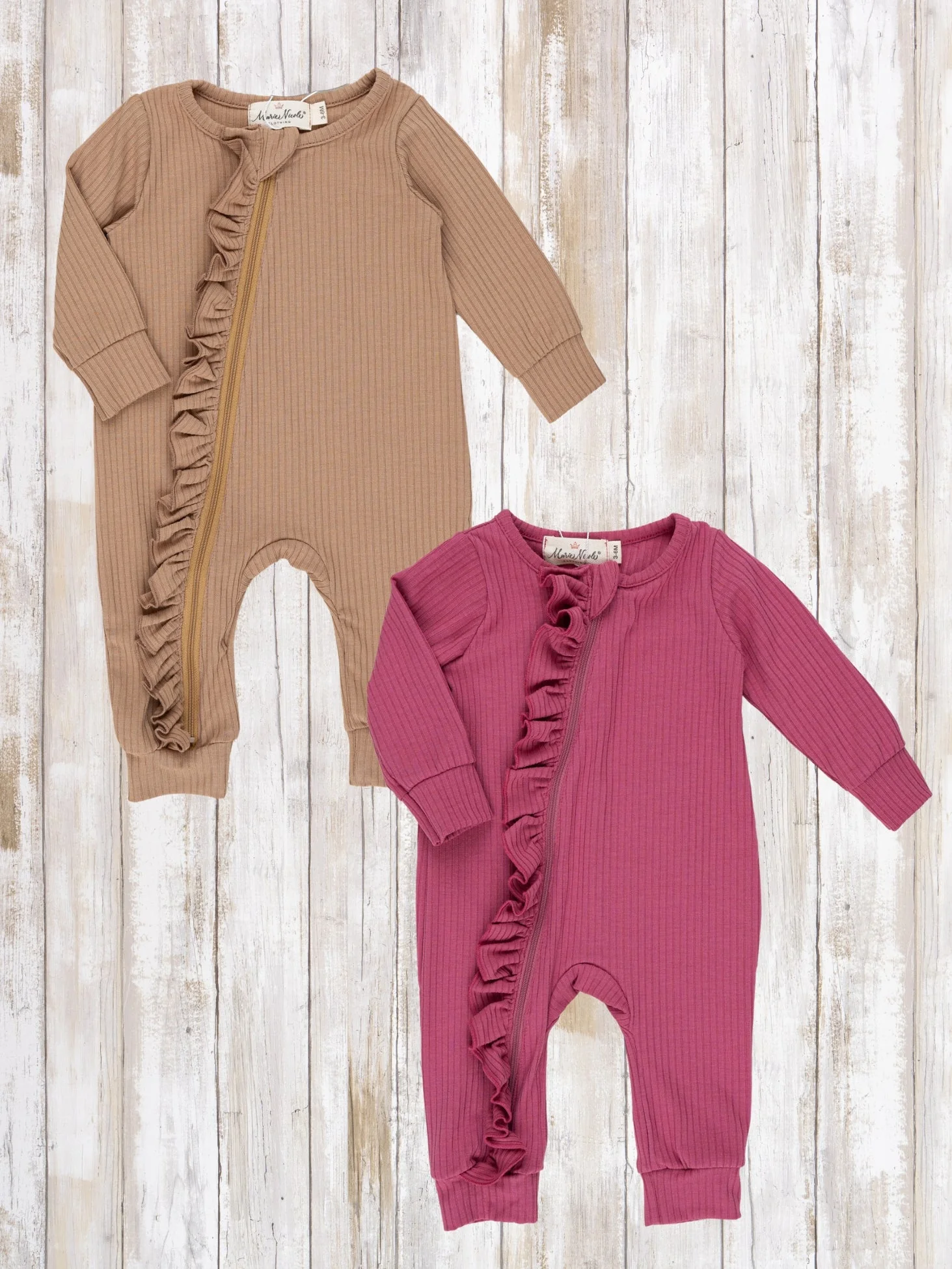 Long Sleeve Ruffle Sleeper Pajamas