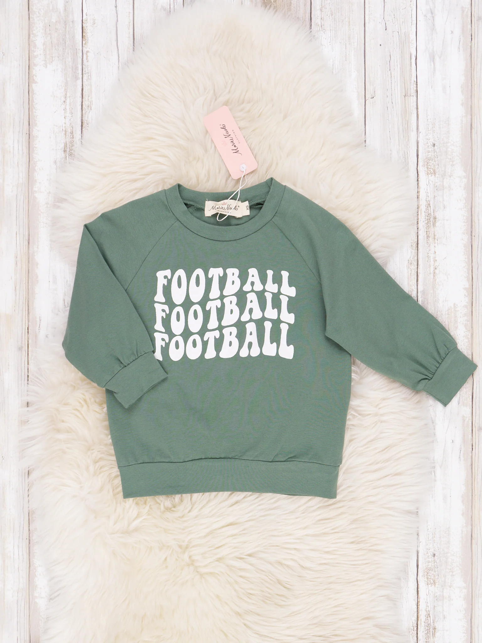 Longsleeve Olive Football Crewneck