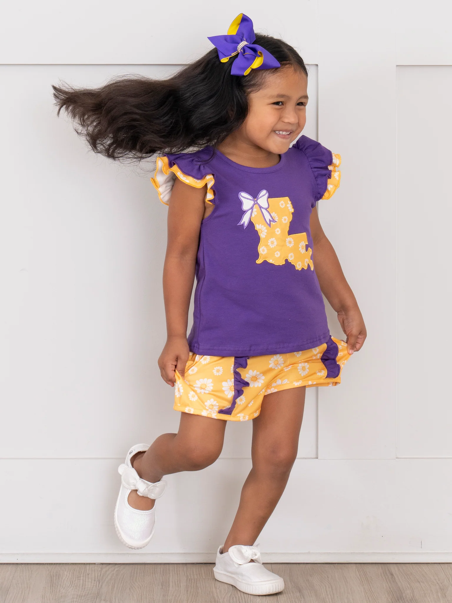 Louisiana Embroidered Floral Ruffle Outfit - Image 6
