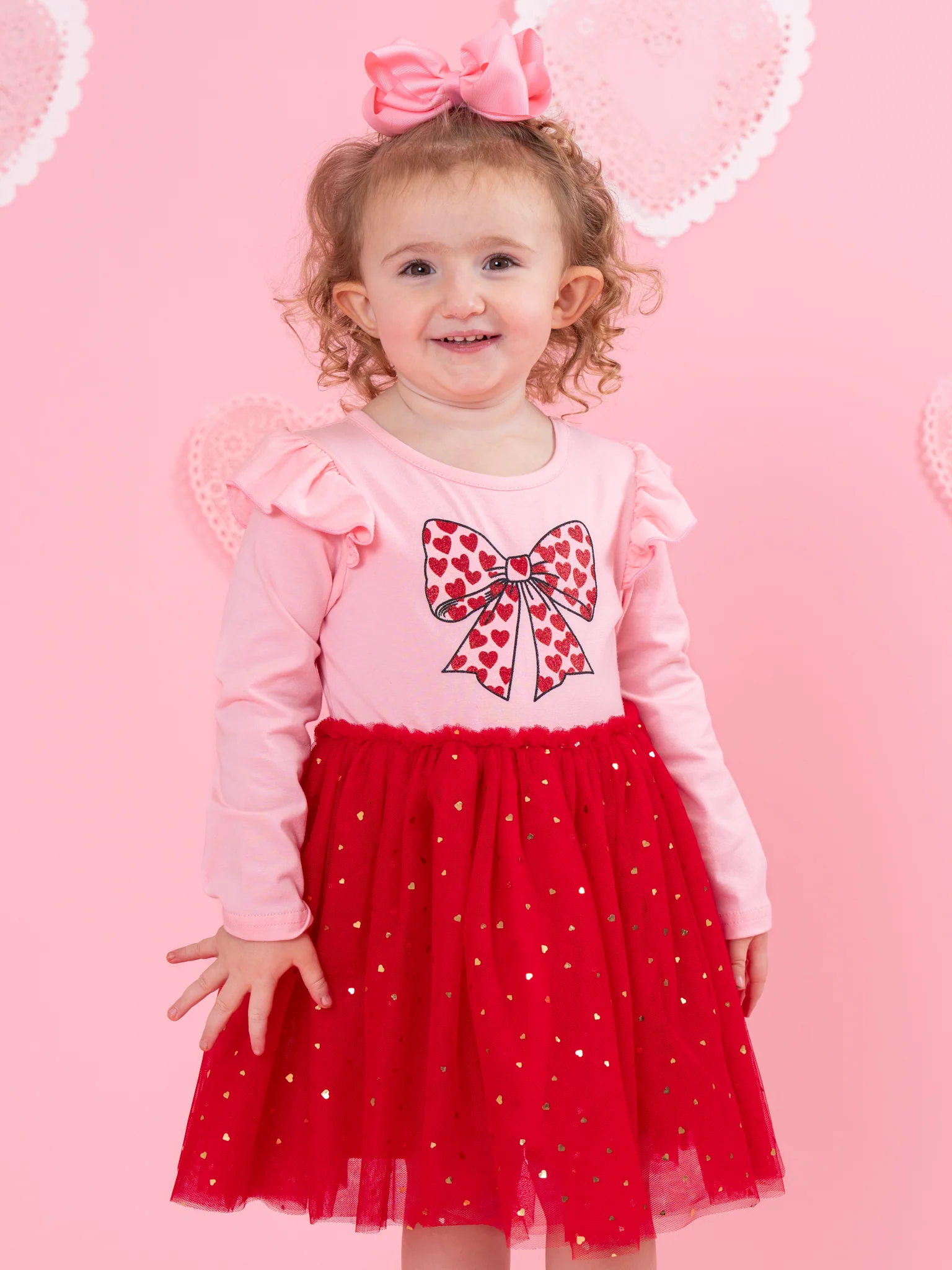 Love Bow Sparkle Tulle Dress
