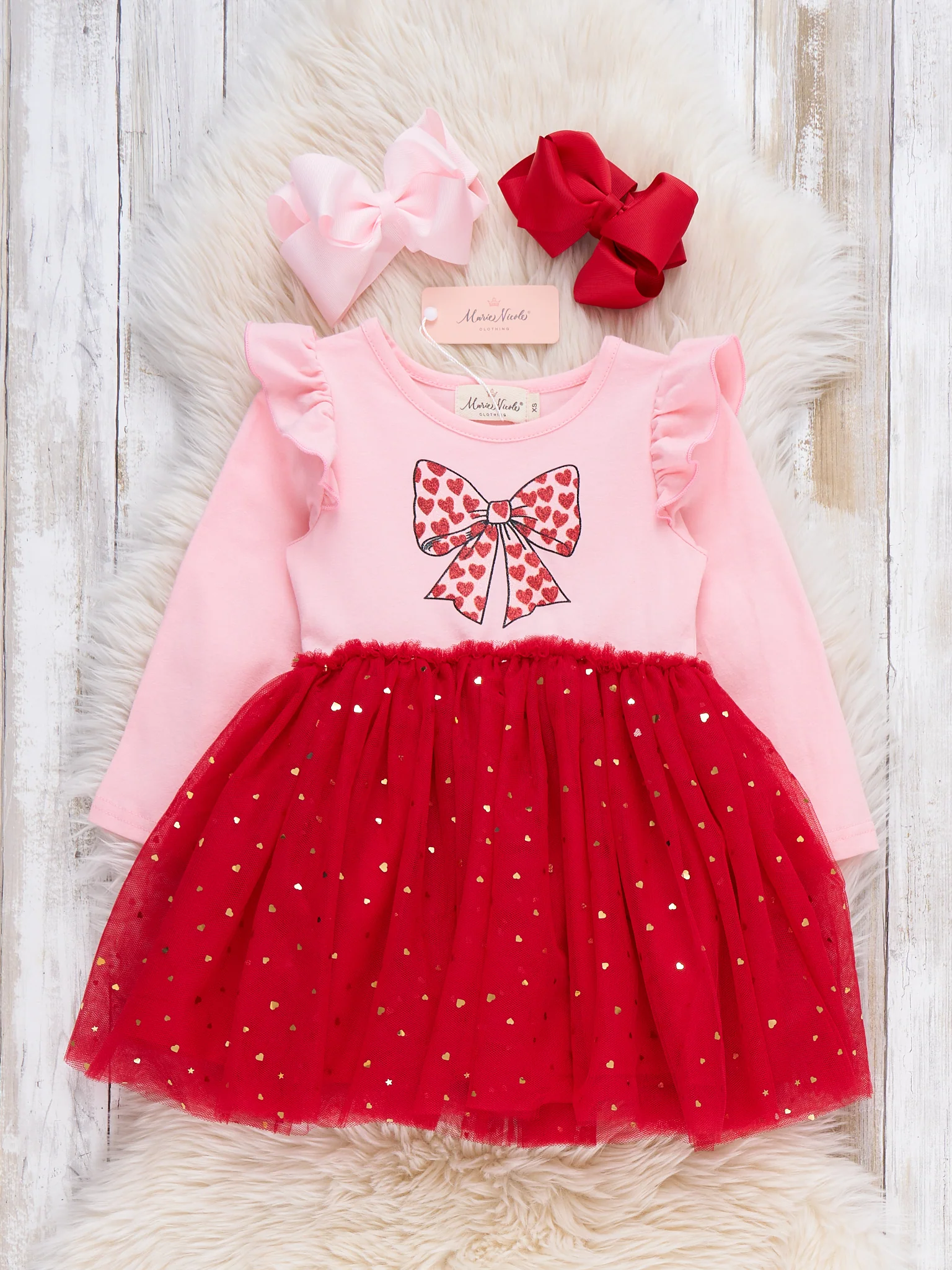 Love Bow Sparkle Tulle Dress - Image 2