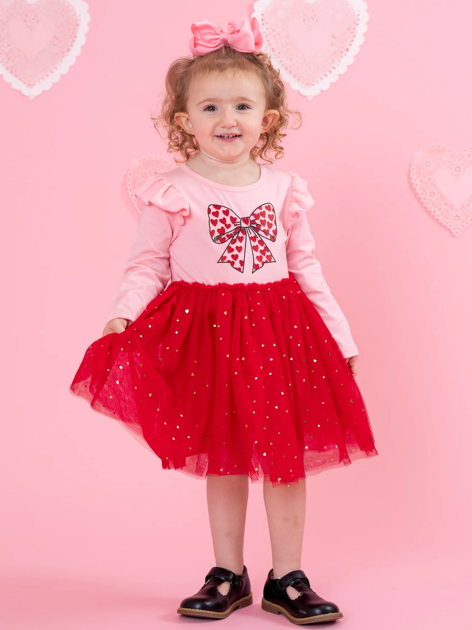 Love Bow Sparkle Tulle Dress - Image 4