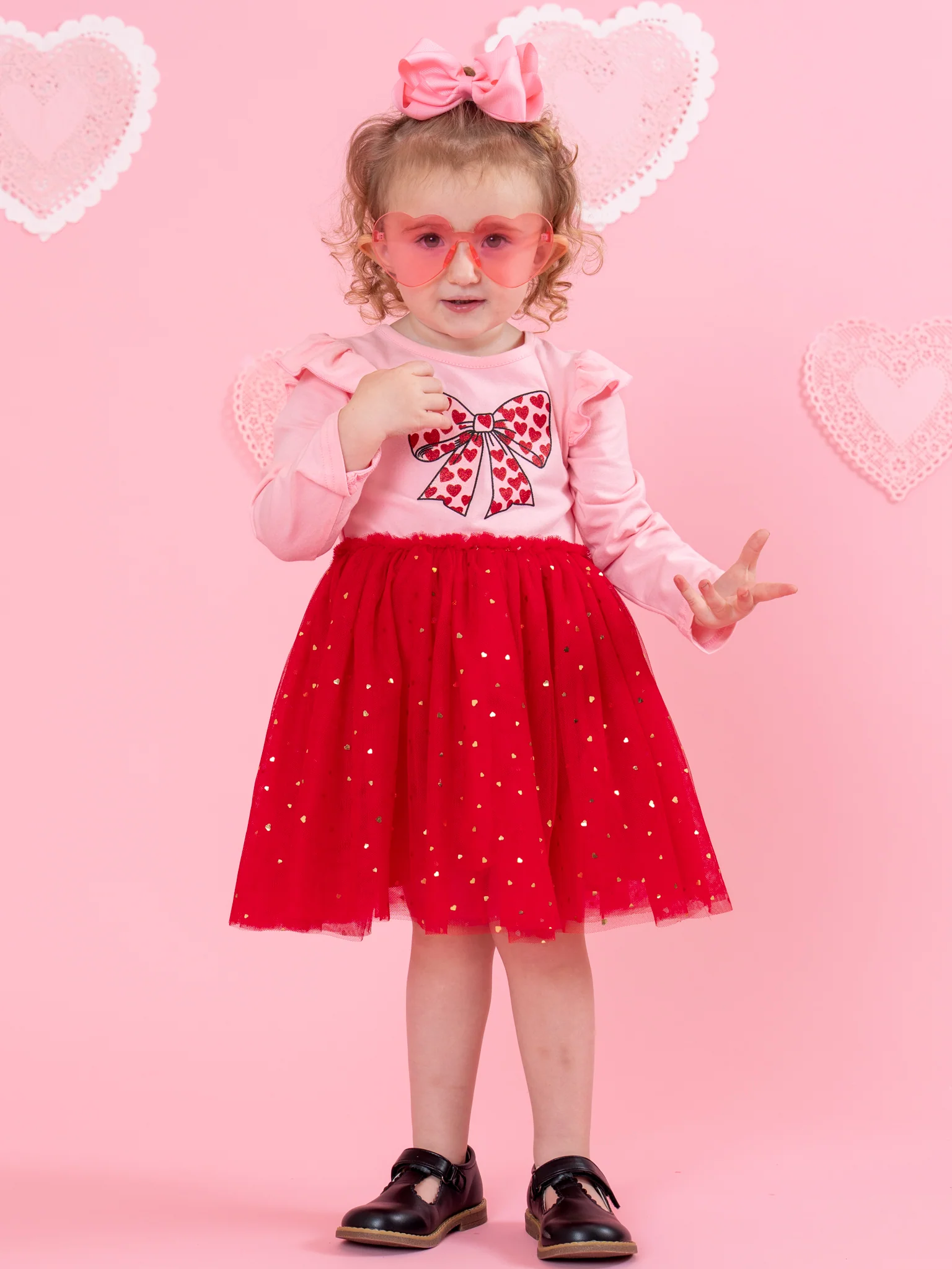Love Bow Sparkle Tulle Dress - Image 5