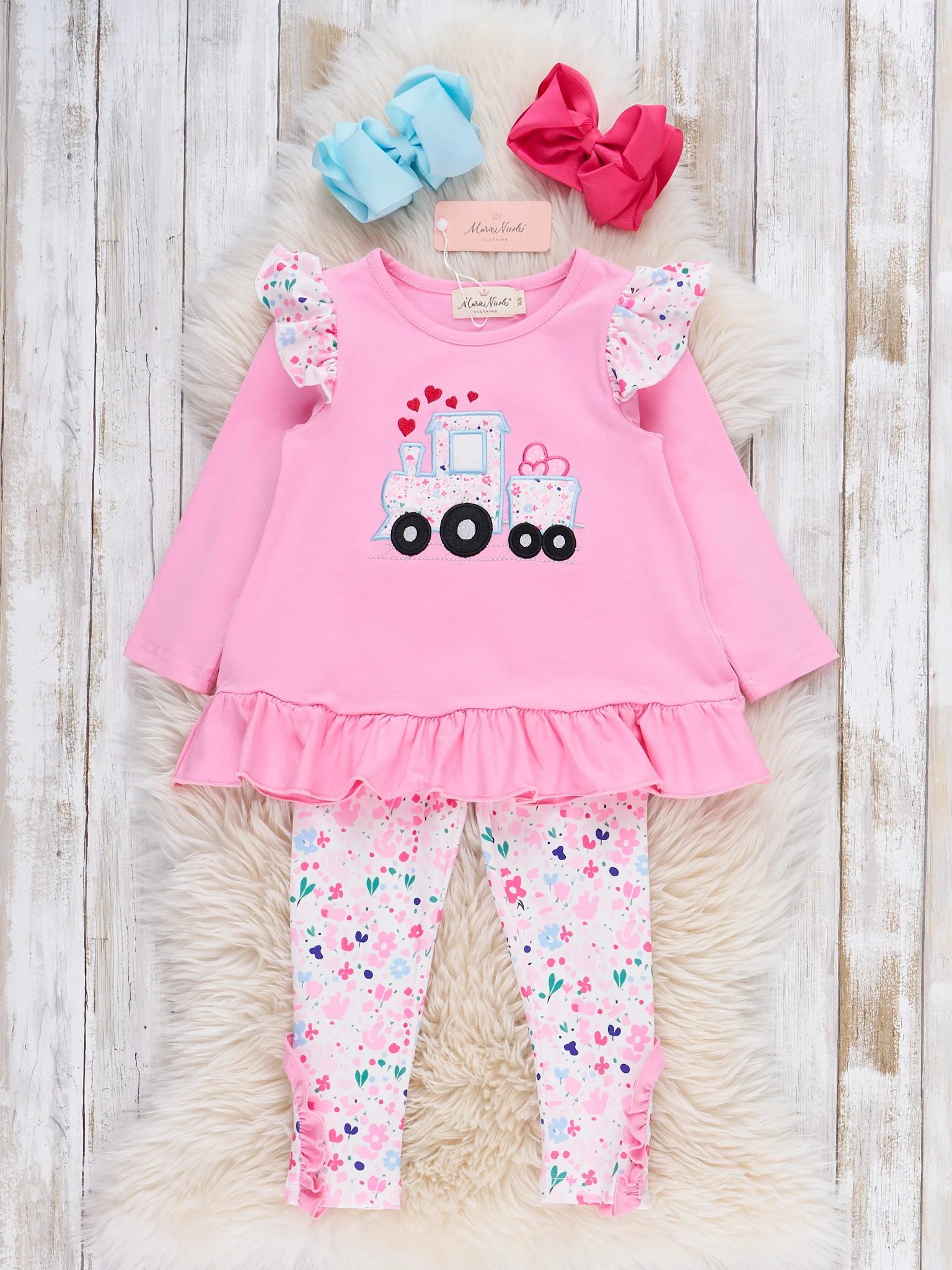 Love Delivery Floral Embroidered Ruffle Outfit - Image 2