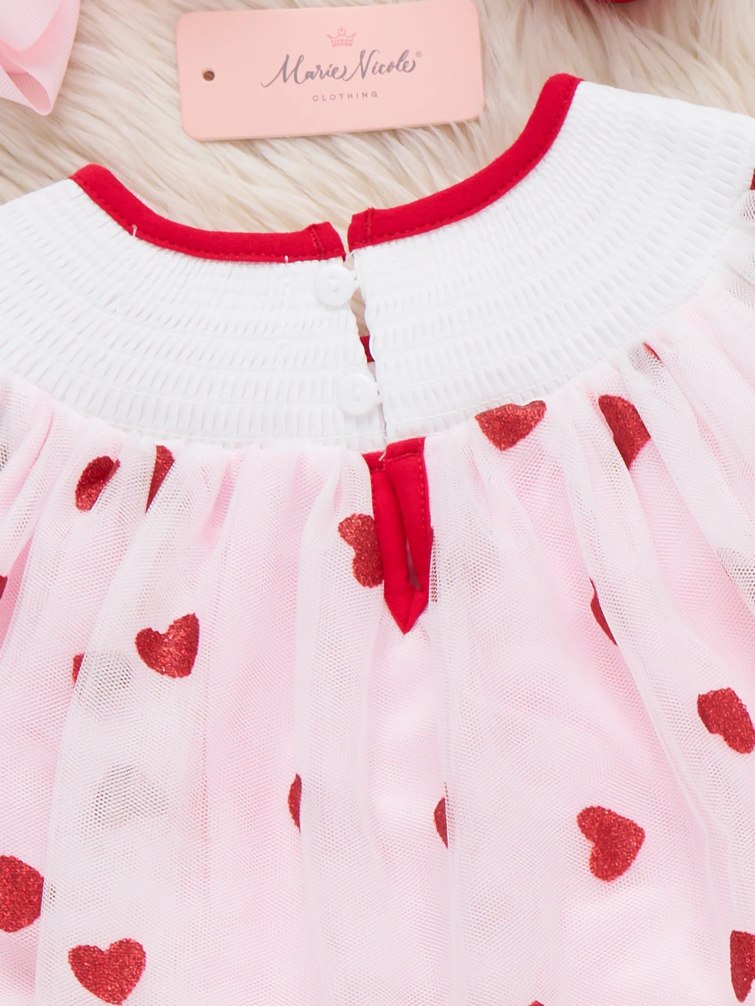 Love Letters Puff Sleeve Smocked Tulle Dress - Image 4