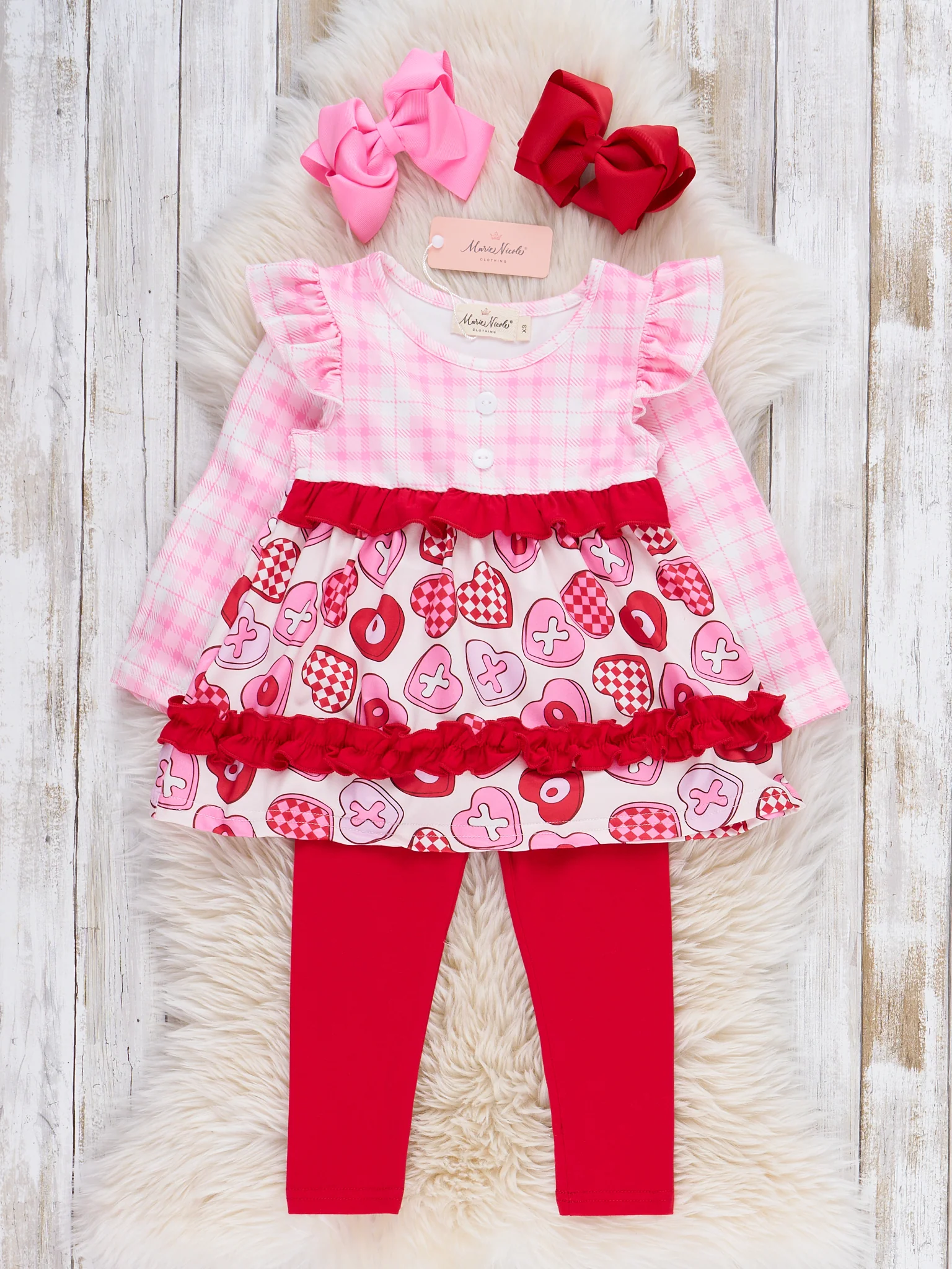 Lovebug Ruffle Plaid Outfit