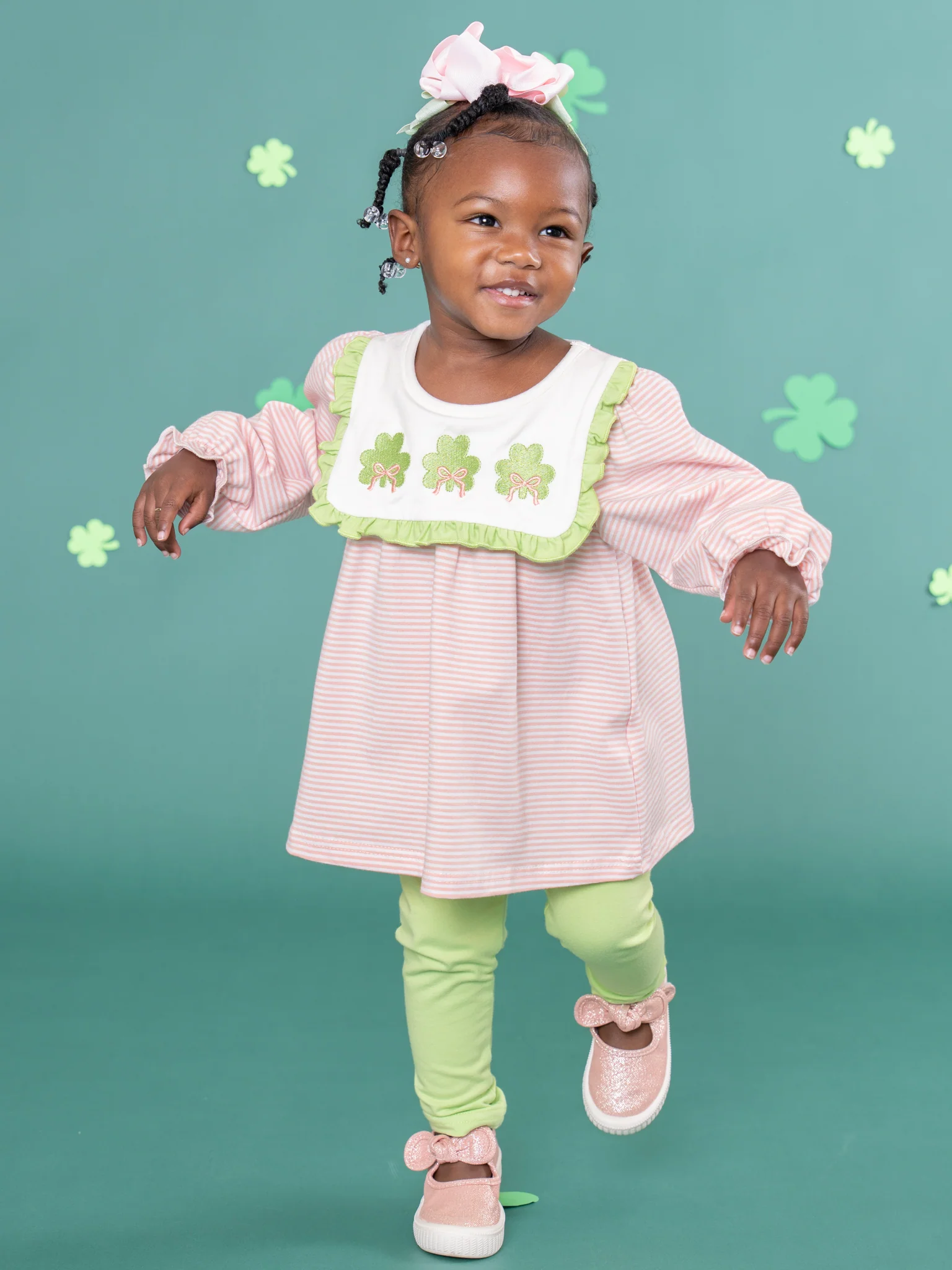 Lucky Lane Embroidered Ruffle Outfit