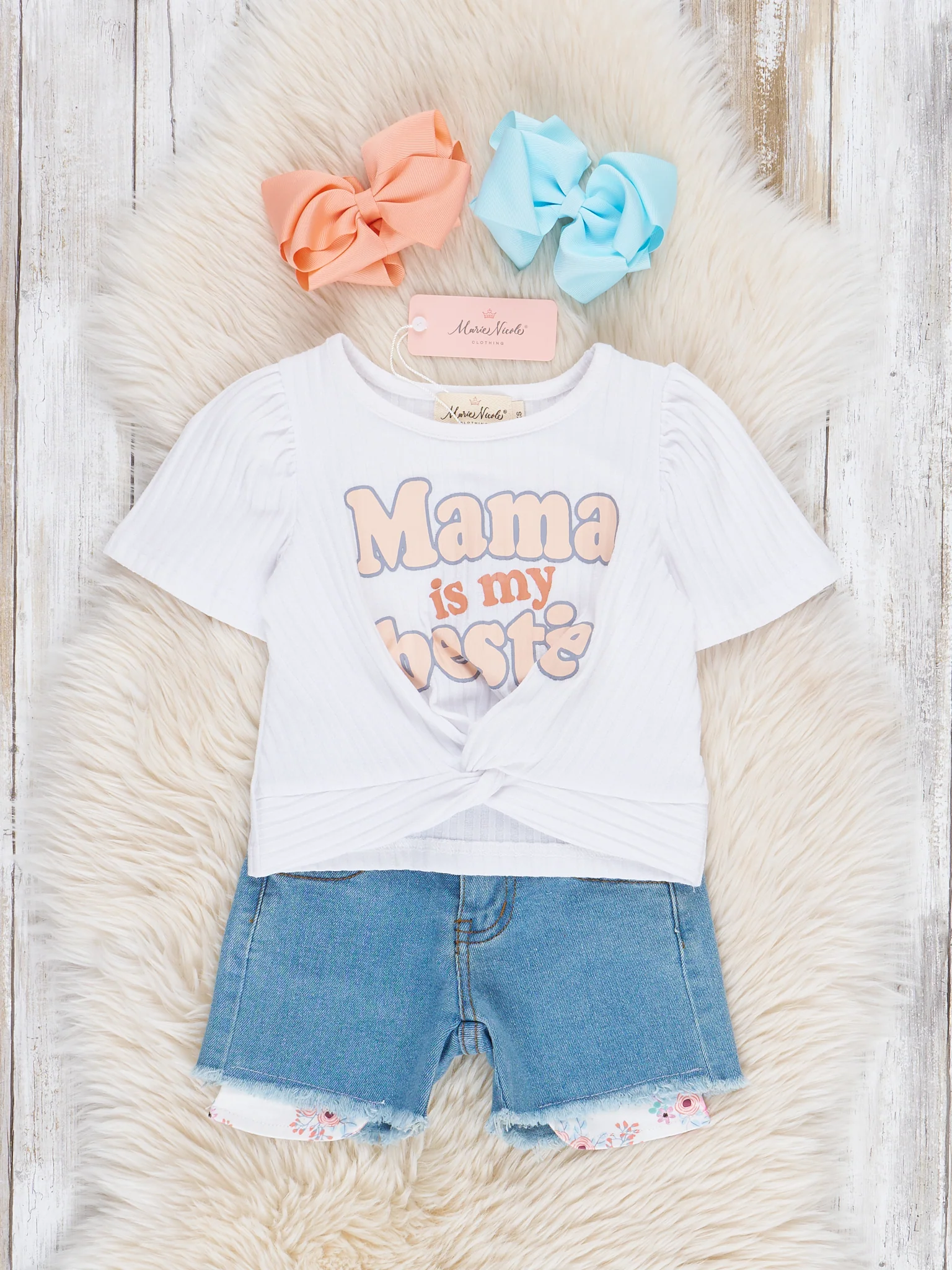 Mama Is My Bestie Denim Outfit