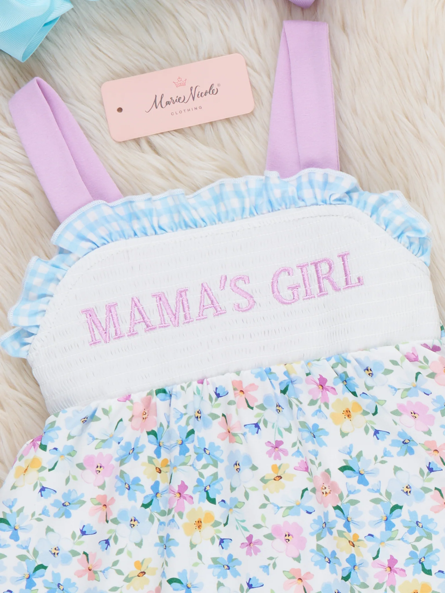 MAMA'S GIRL Petal Hem Smocked Ruffle Dress - Image 3