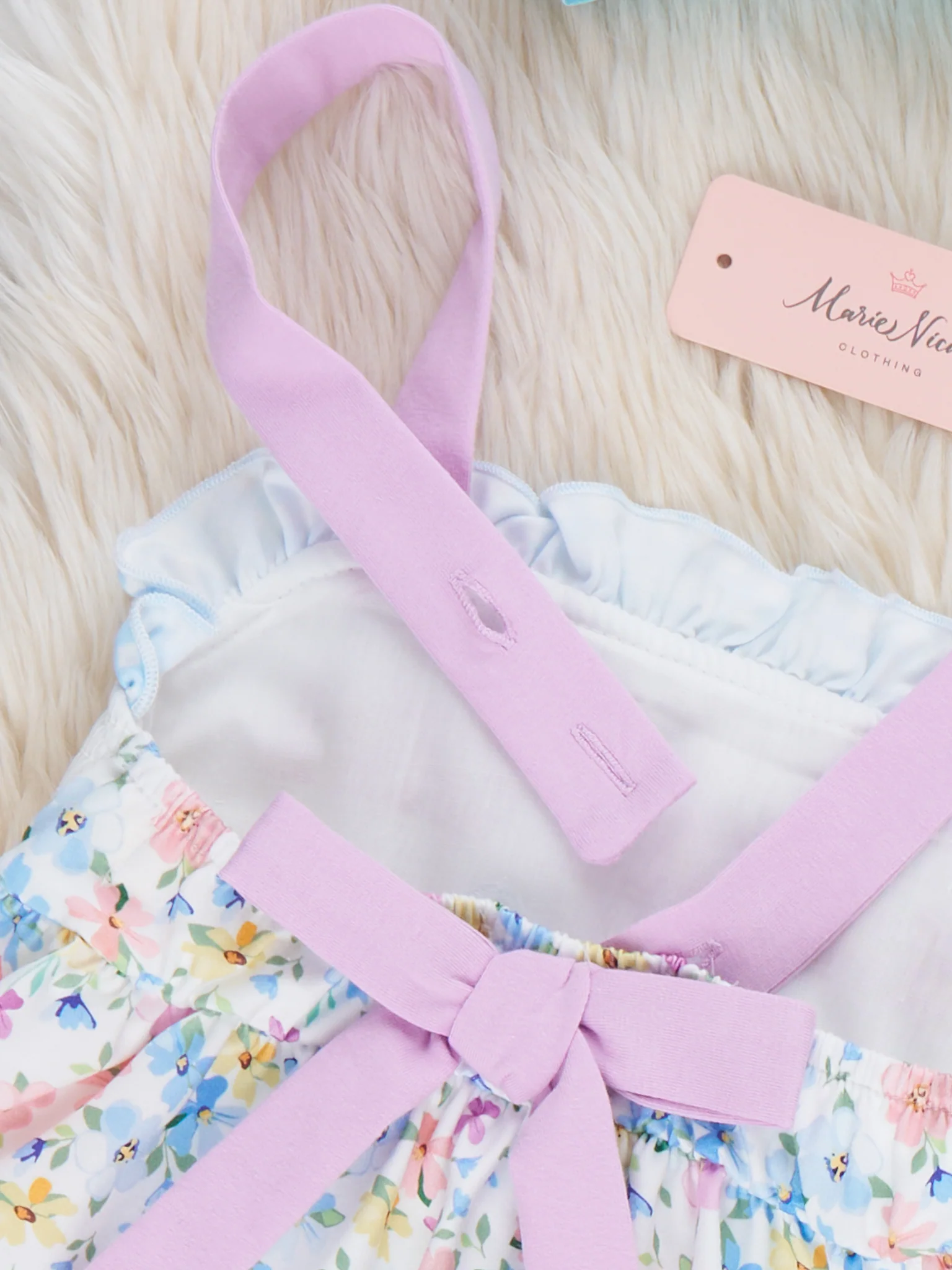 MAMA'S GIRL Petal Hem Smocked Ruffle Dress - Image 4