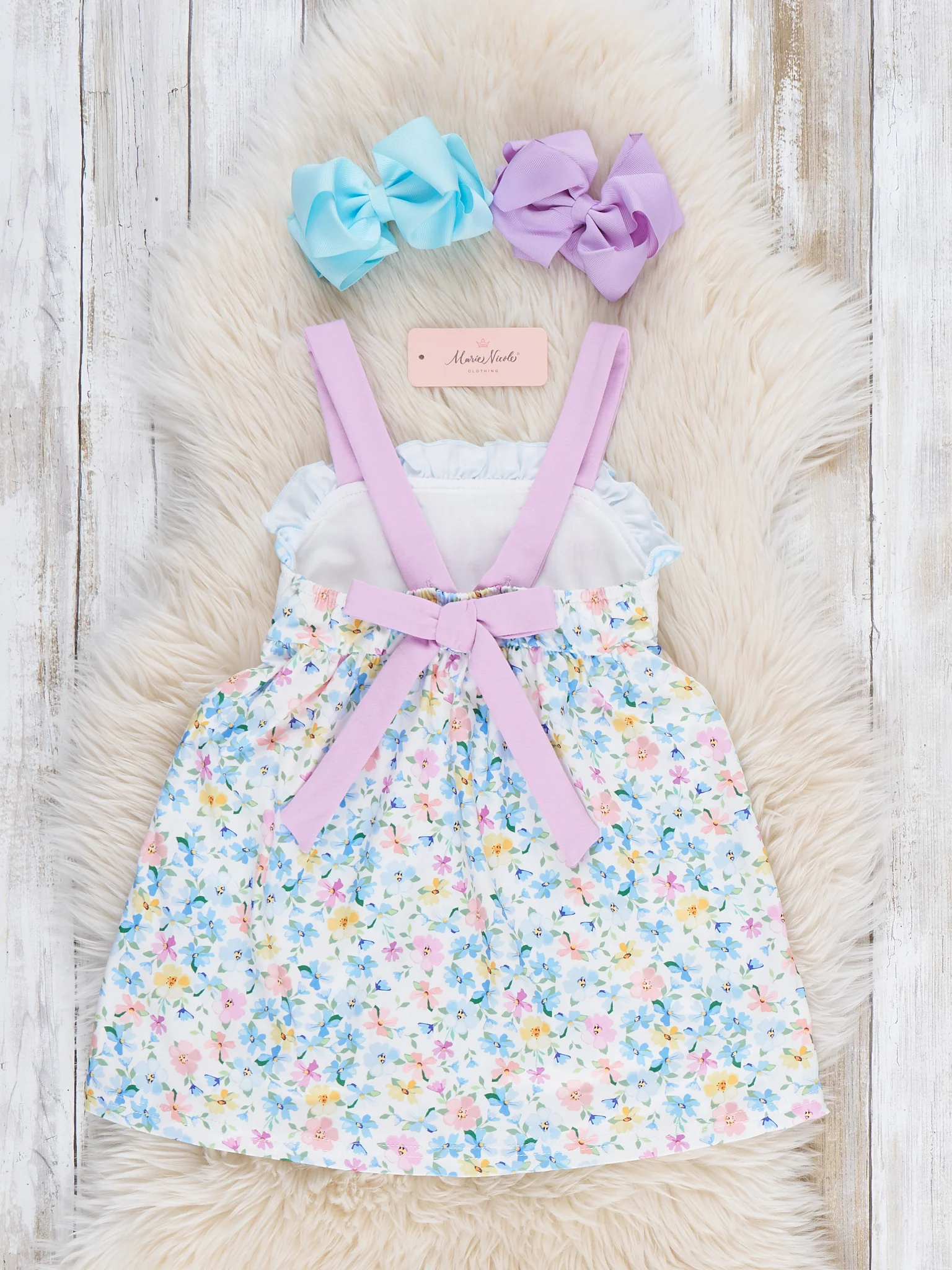 MAMA'S GIRL Petal Hem Smocked Ruffle Dress - Image 5
