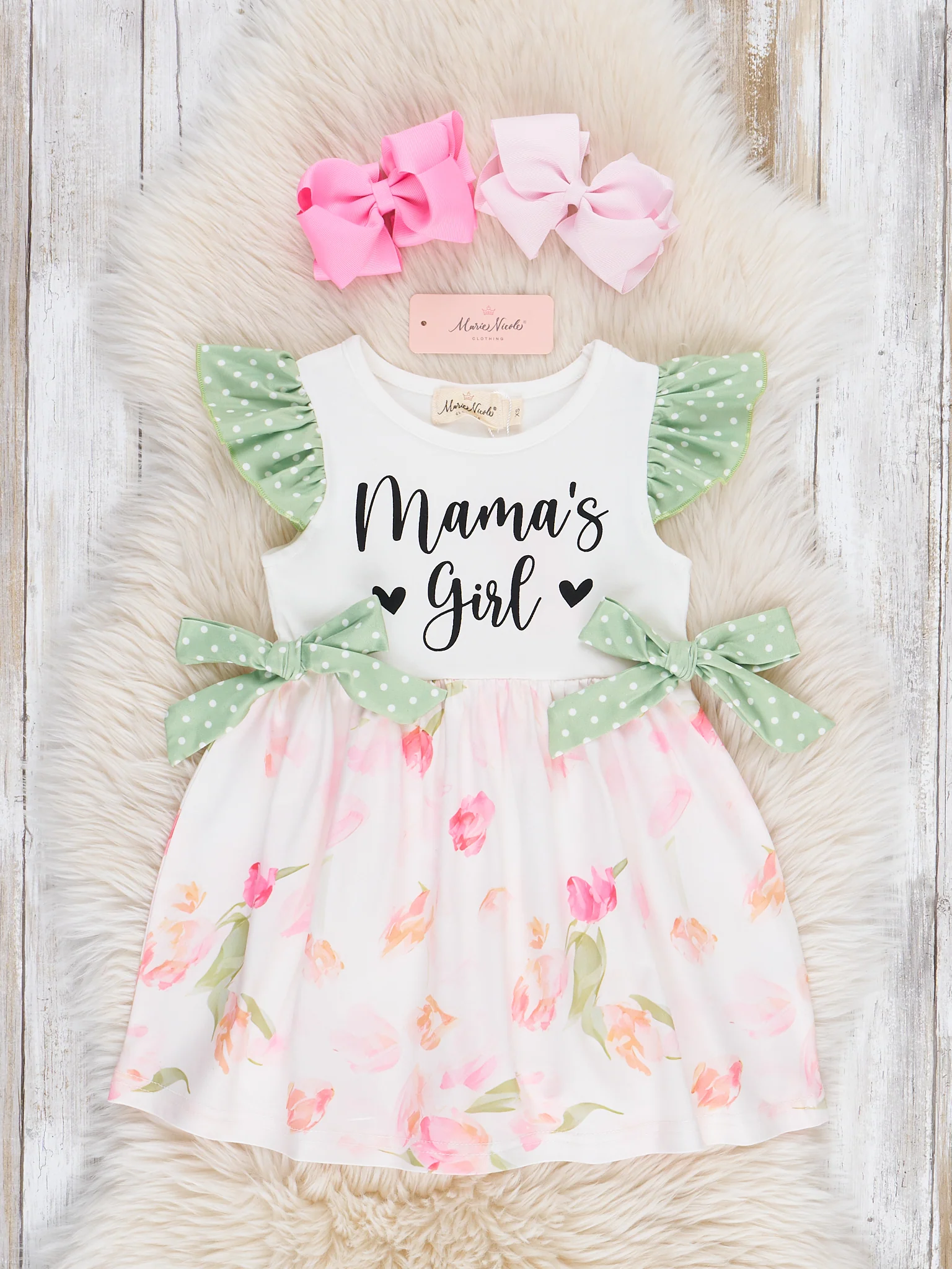 Mama's Girl Tulip Garden Ruffle Dress - Image 2